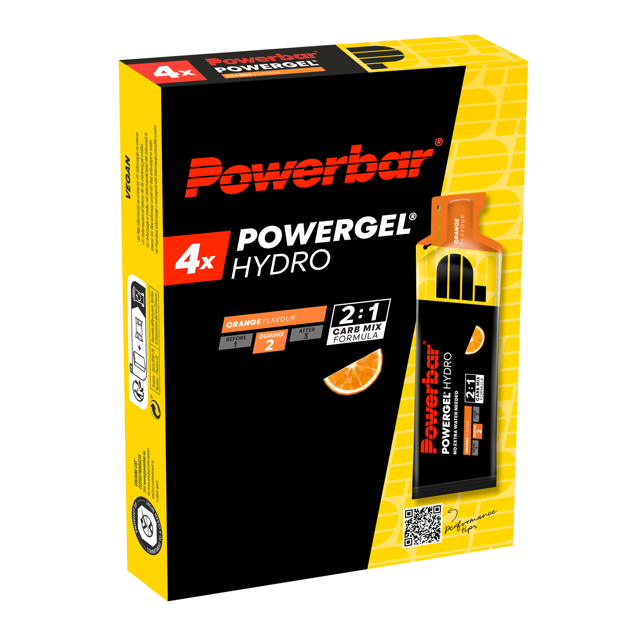 Wielopak Powerbar Żel Hydro pomarańczowy x4