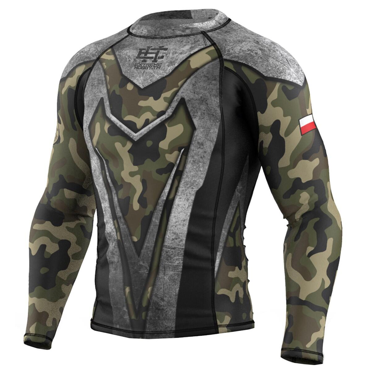Koszulka sportowa męska Rashguard do MMA EXTREME HOBBY MILITARY