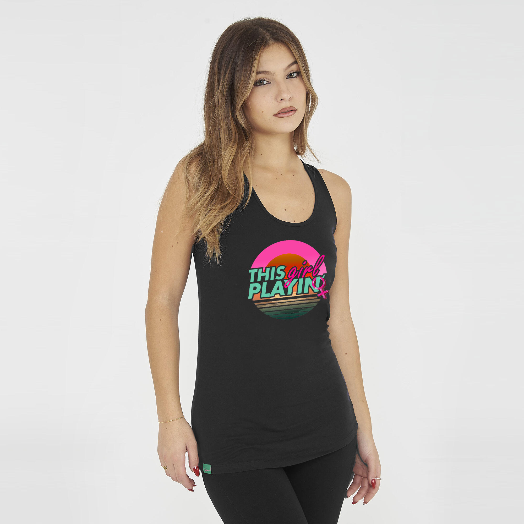 Koszulka na siłownię damska FEPLA czarna