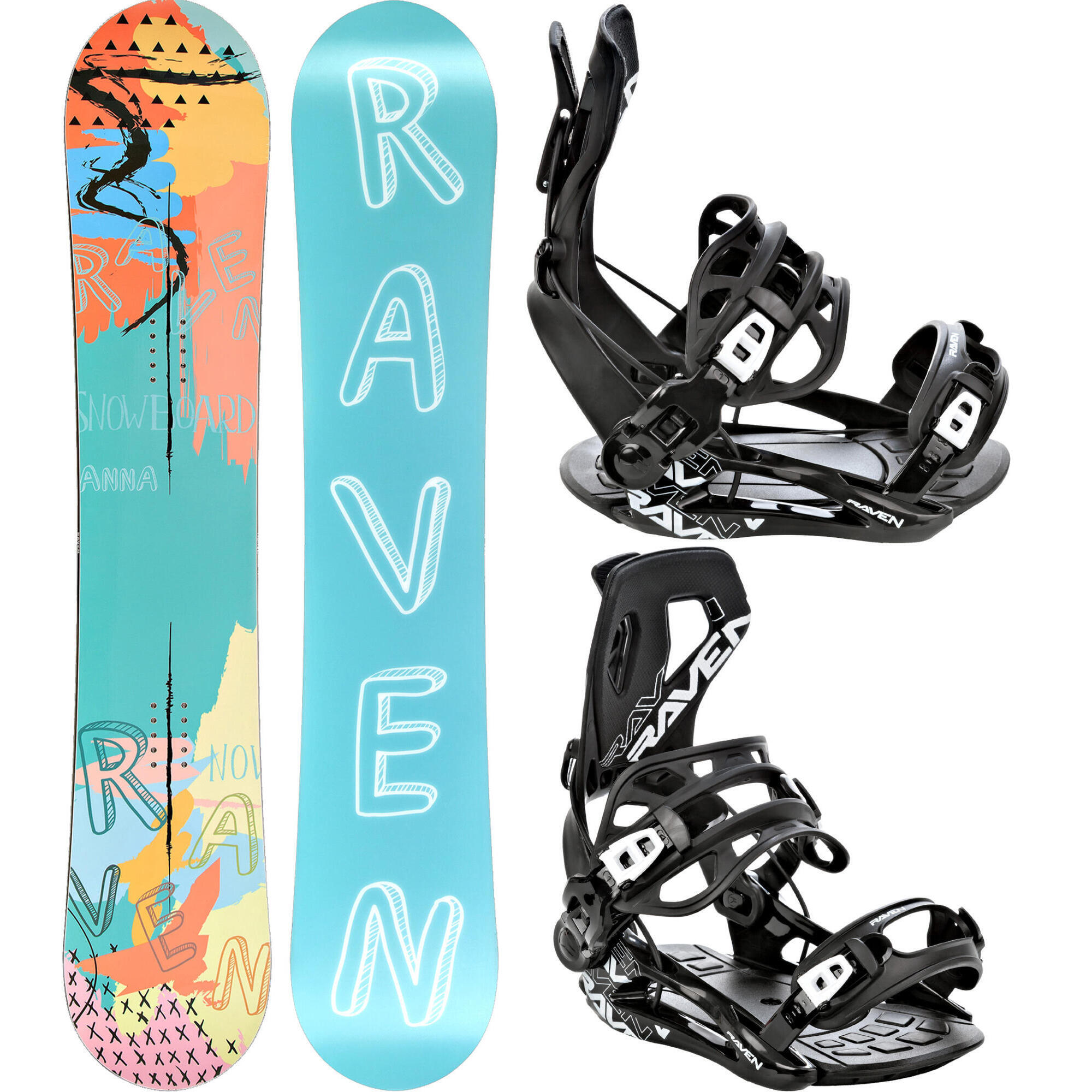 Zestaw Snowboard Raven Anna + Wiązania Raven FT360