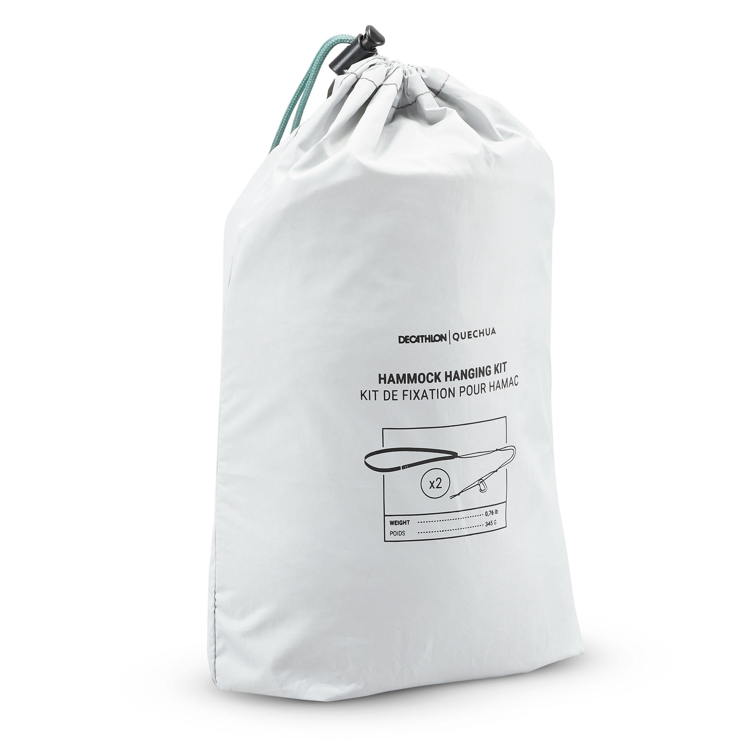 Zestaw pasków i karabińczyków do mocowania hamaka Quechua