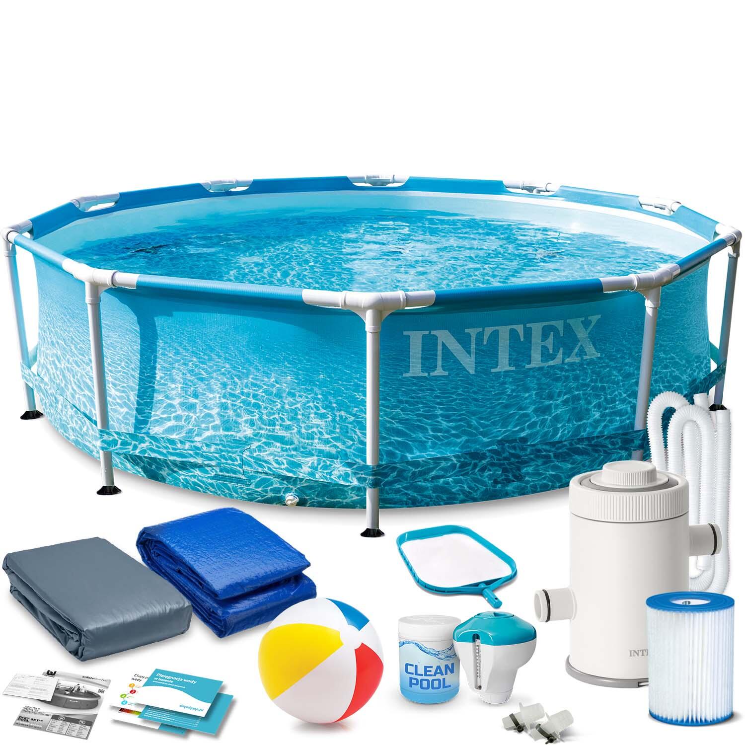 Basen stelażowy do ogrodu Intex 305 x 76 cm zestaw 15w1