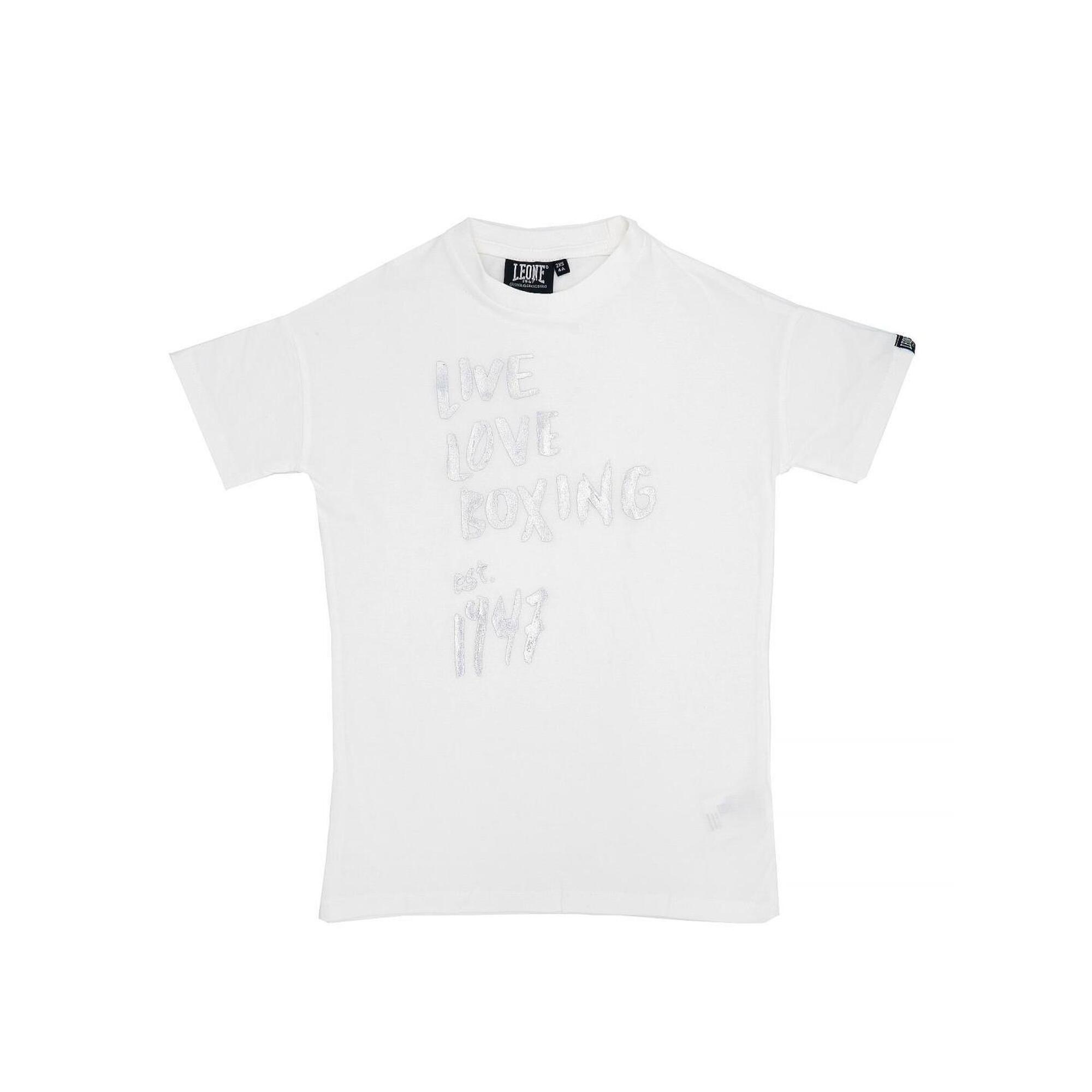 Błyszcząca dziewczęca koszulka maxi z krótkim rękawem