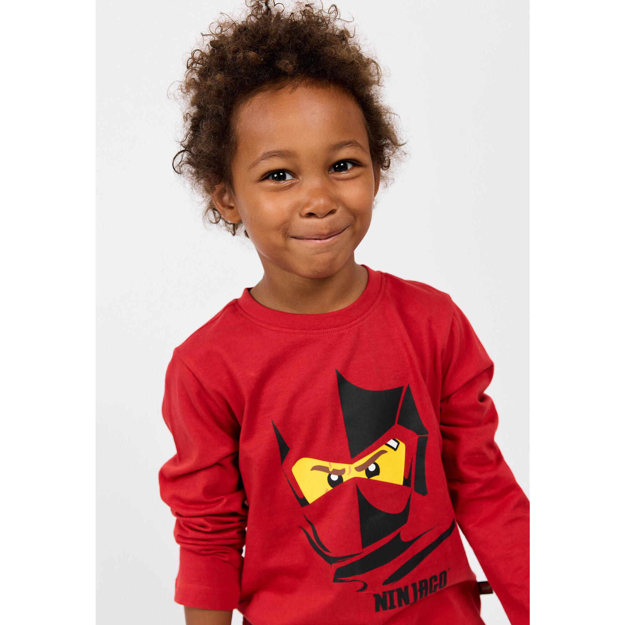 LEGO Ninjago koszulka chłopięca z długim rękawem Tano 603 cienoczerwona.