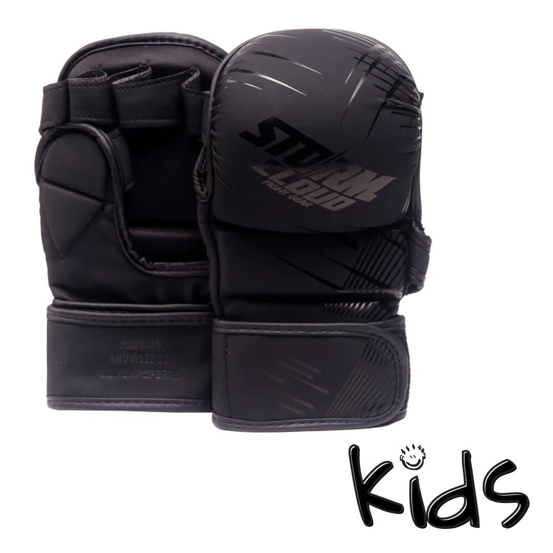 Rękawice do MMA dla Dzieci StormCloud StarFall Czarno-Czarne Junior M