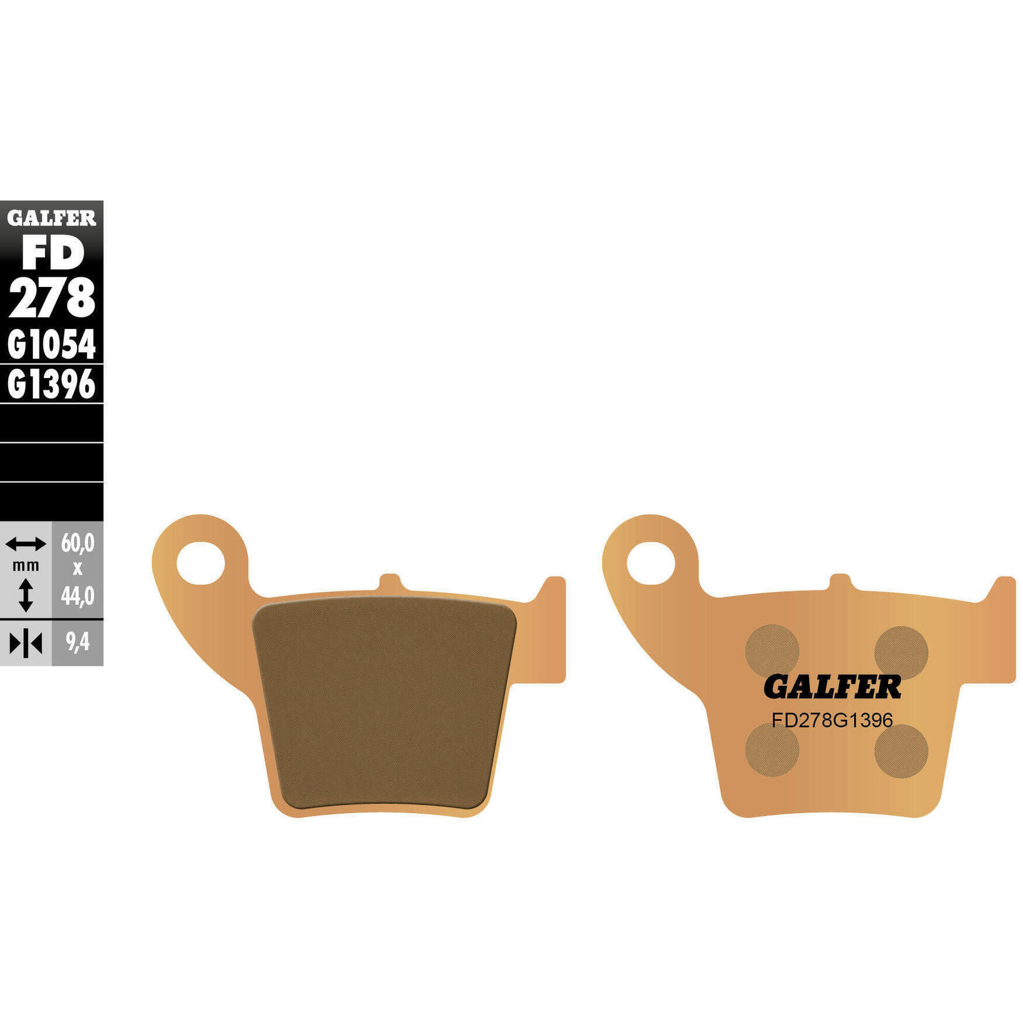 Klocki hamulcowe Galfer FD278 G1396 z metalu spiekanego do offroadu