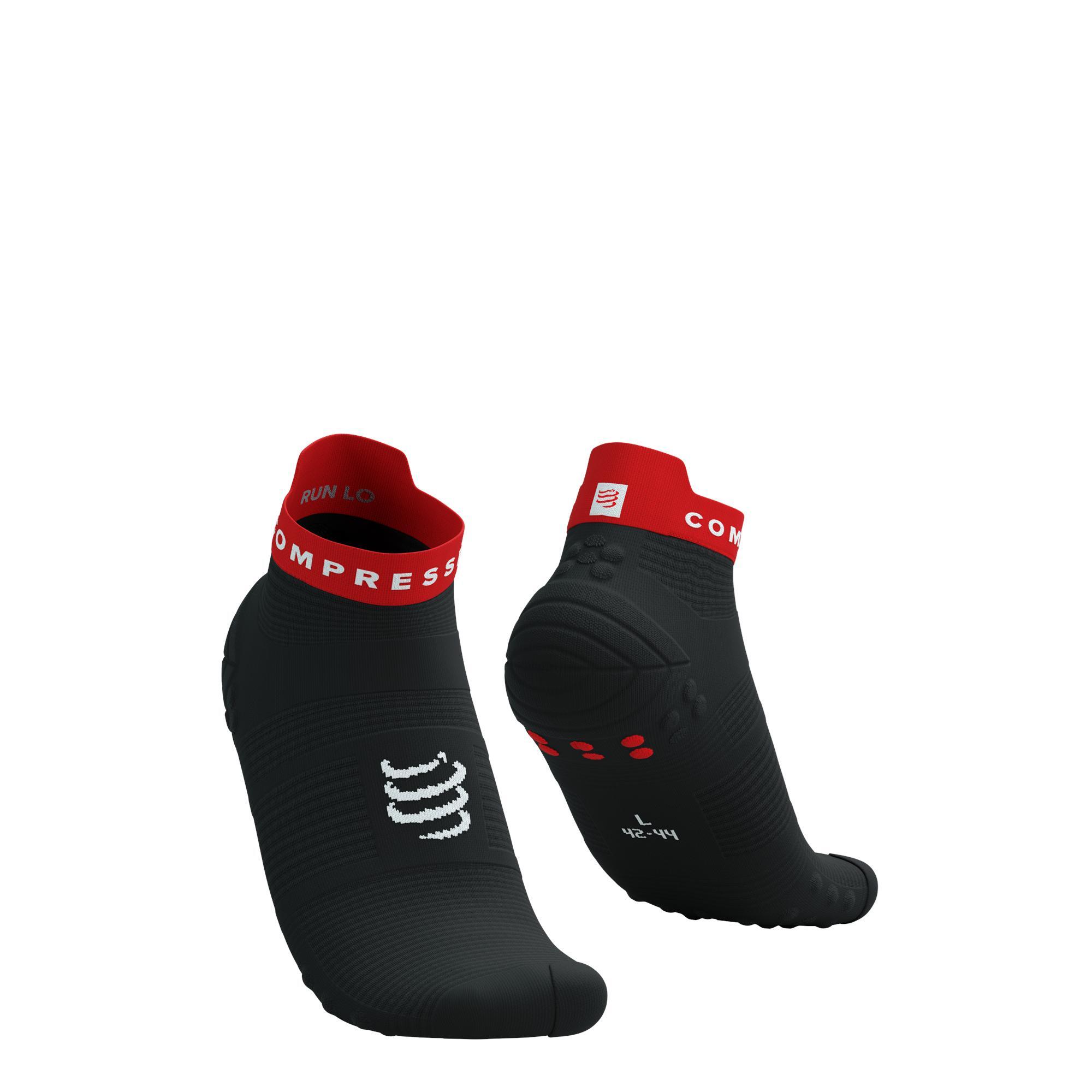 Skarpetki biegowe Compressport ProRacing Socks V4 Run Low black/core red