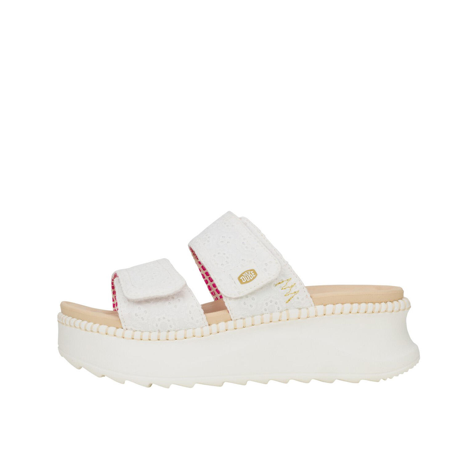 Sandały HEY DUDE DELRAY SLIDE EYELET Biały