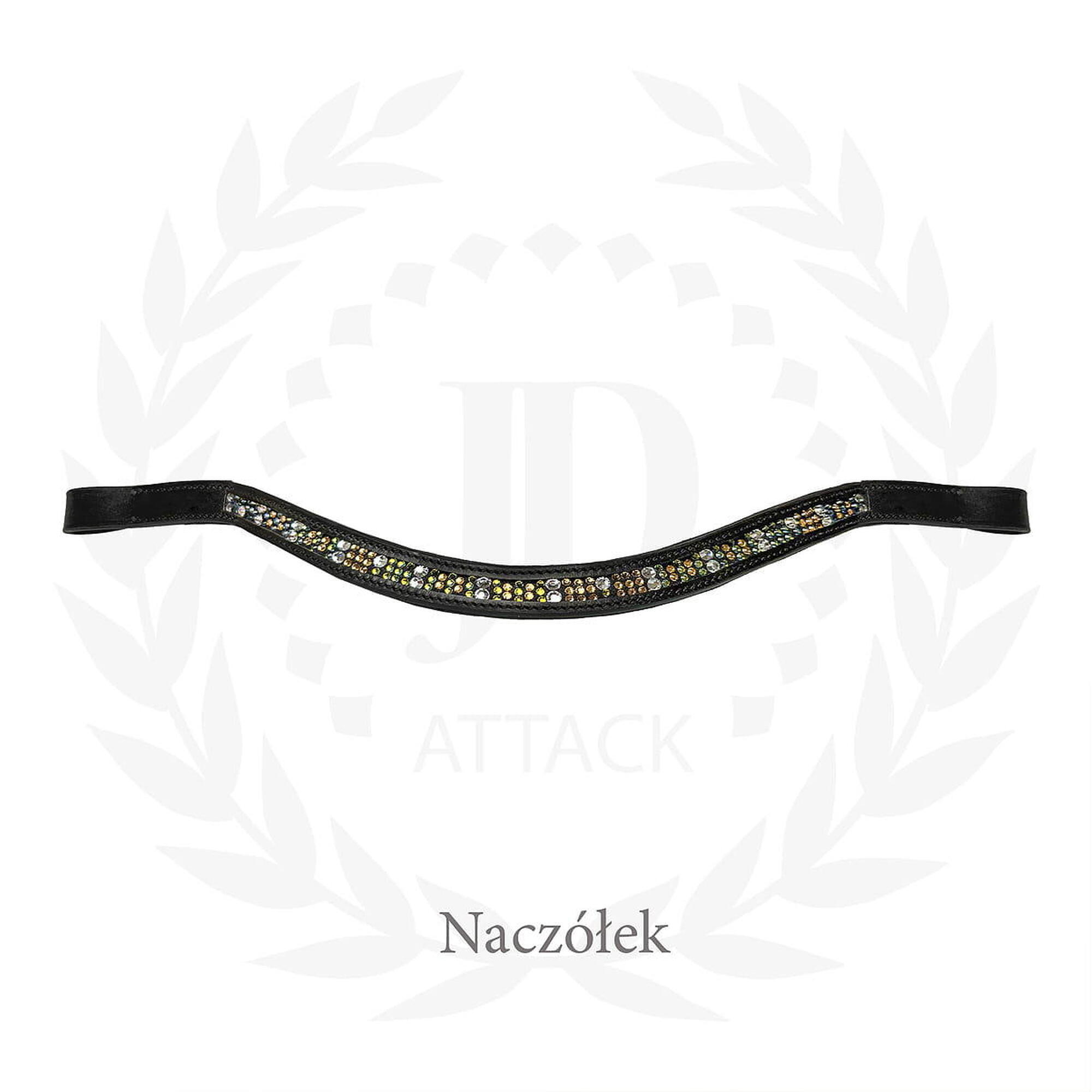 Naczółek dla konia JD ATTACK Greenfield skórzany