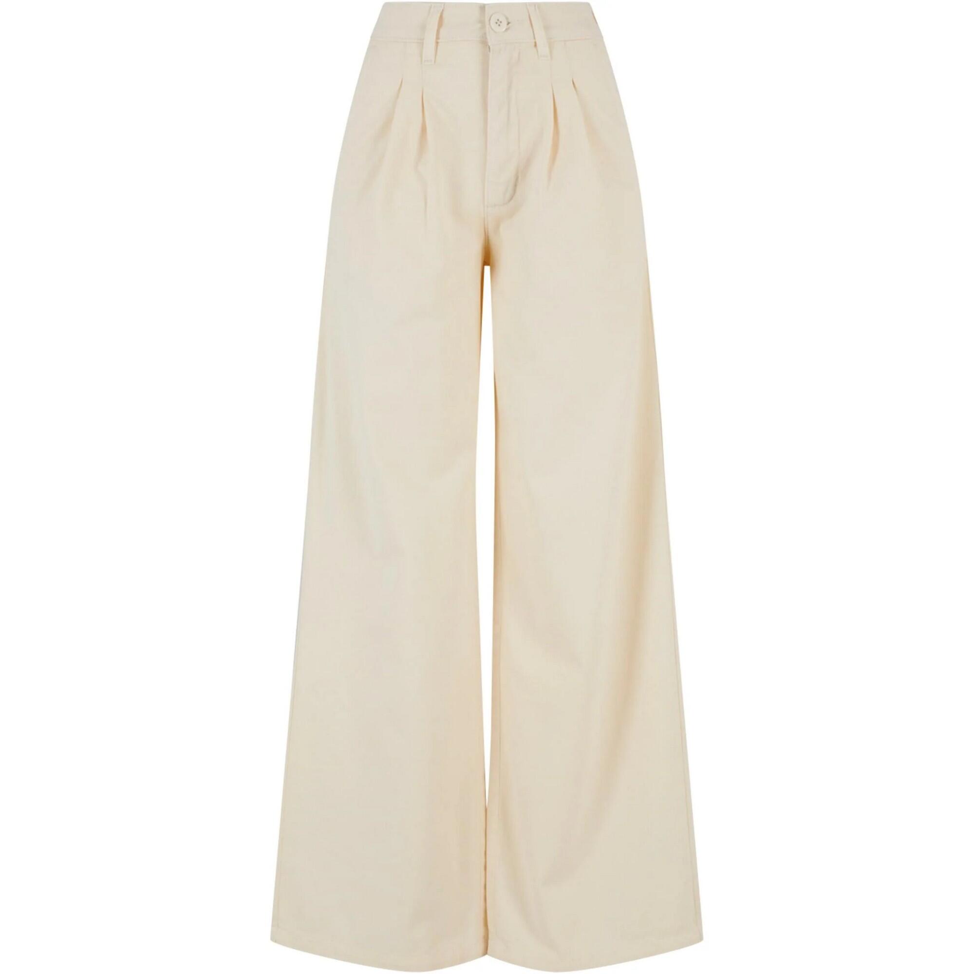 Spodnie Damskie Organiczna Bawełna Plisy