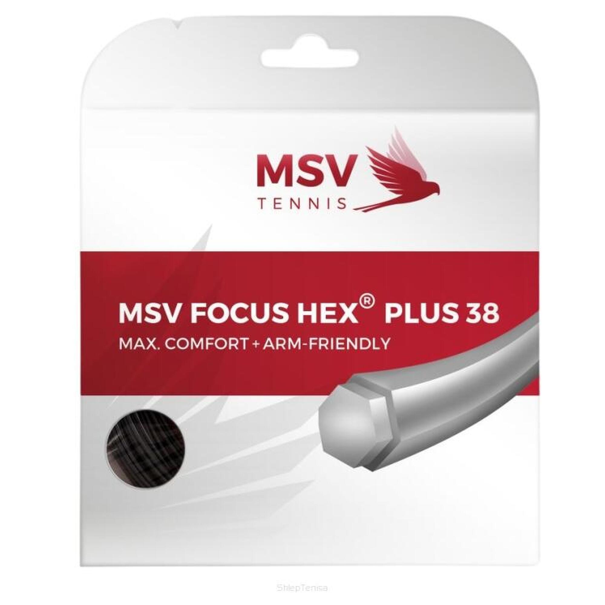 Naciąg tenisowy MSV Focus HEX Plus 38 1.30 czarny