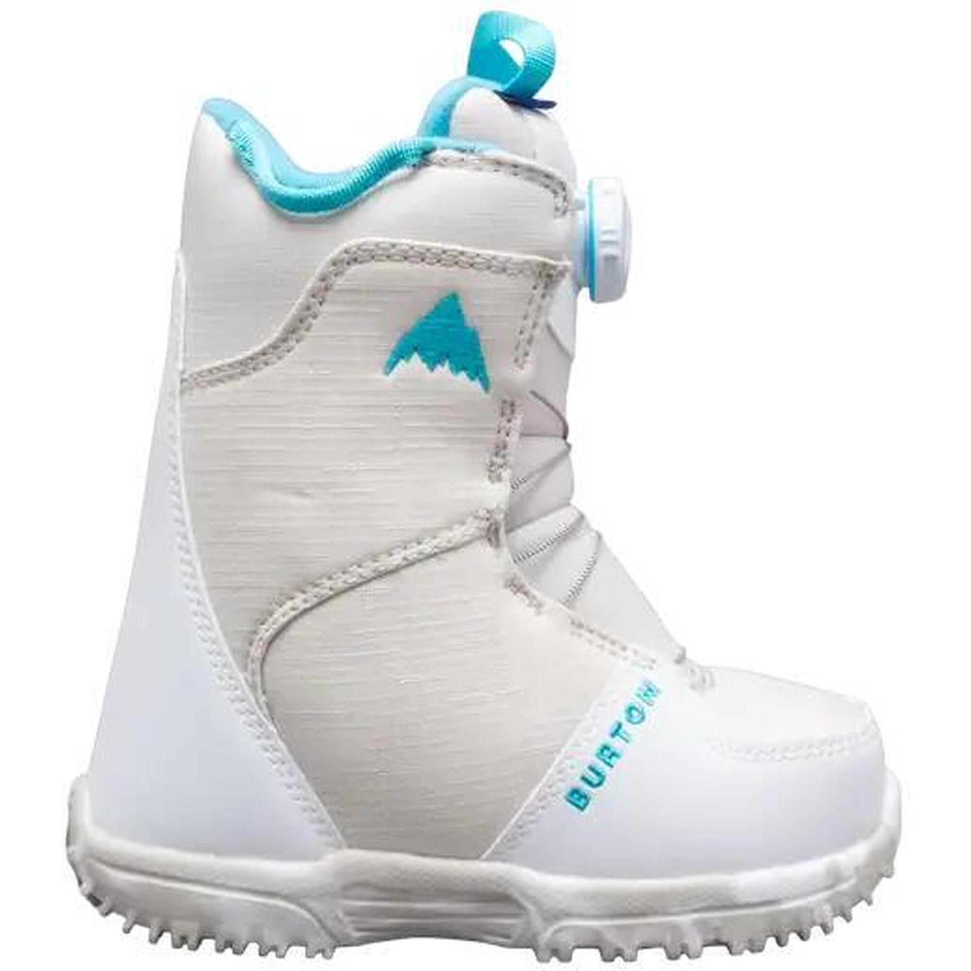 Sporty zimowe Buty Burton Grom Boa Junior Buty Snowboardowe - White - 30.5