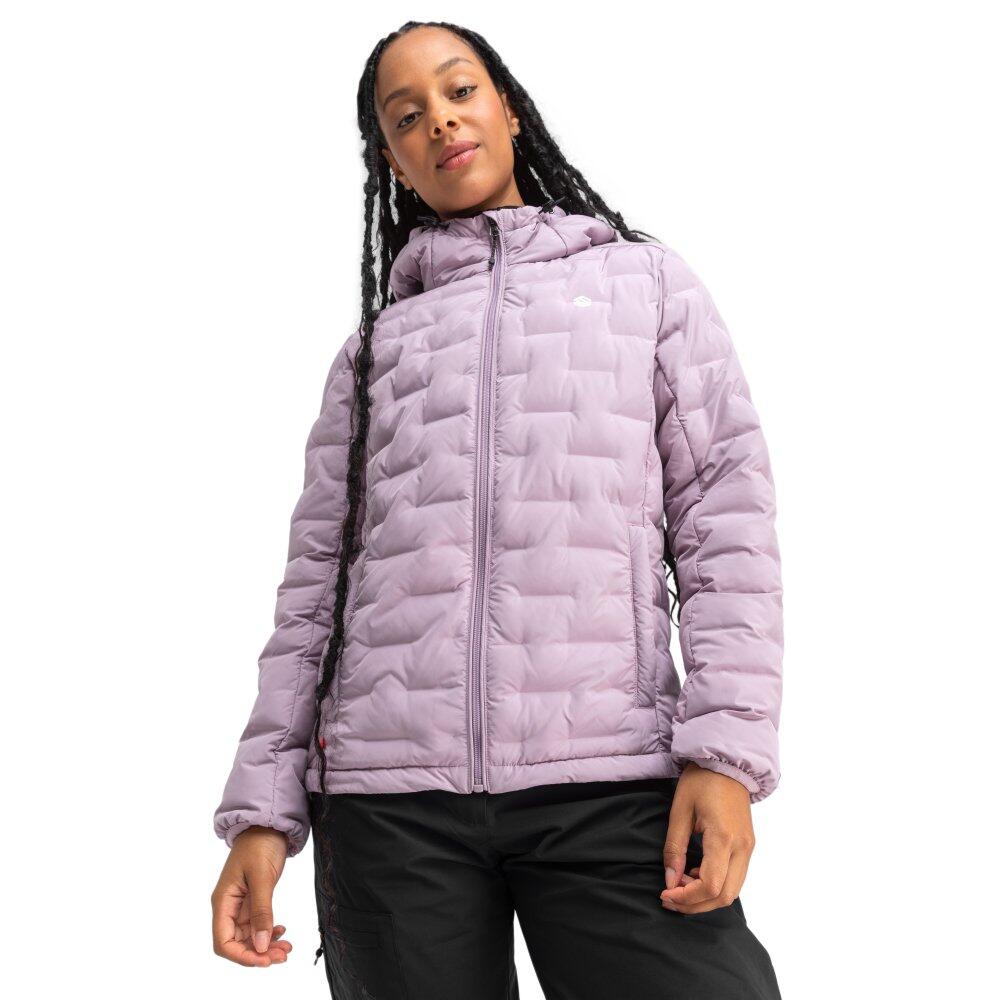 Kurtka trekkingowa damska Zelene lekka ocieplana