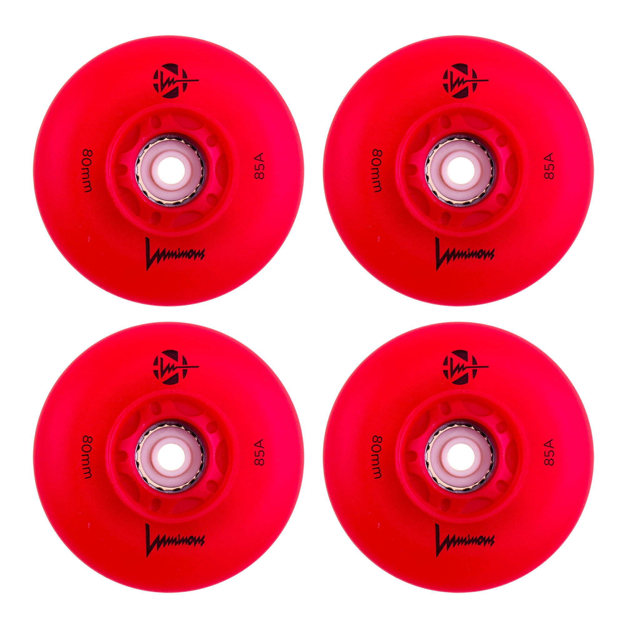 4 kółka do rolek fitness Luminous LED 80mm/85a świecące