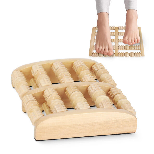 Drewniany wałek do masażu stóp 4FIZJO