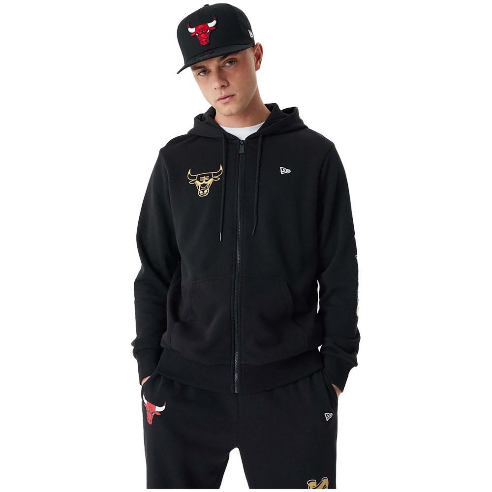 Bluza męska New Era Team Script FZ Hoody Chicago Bulls