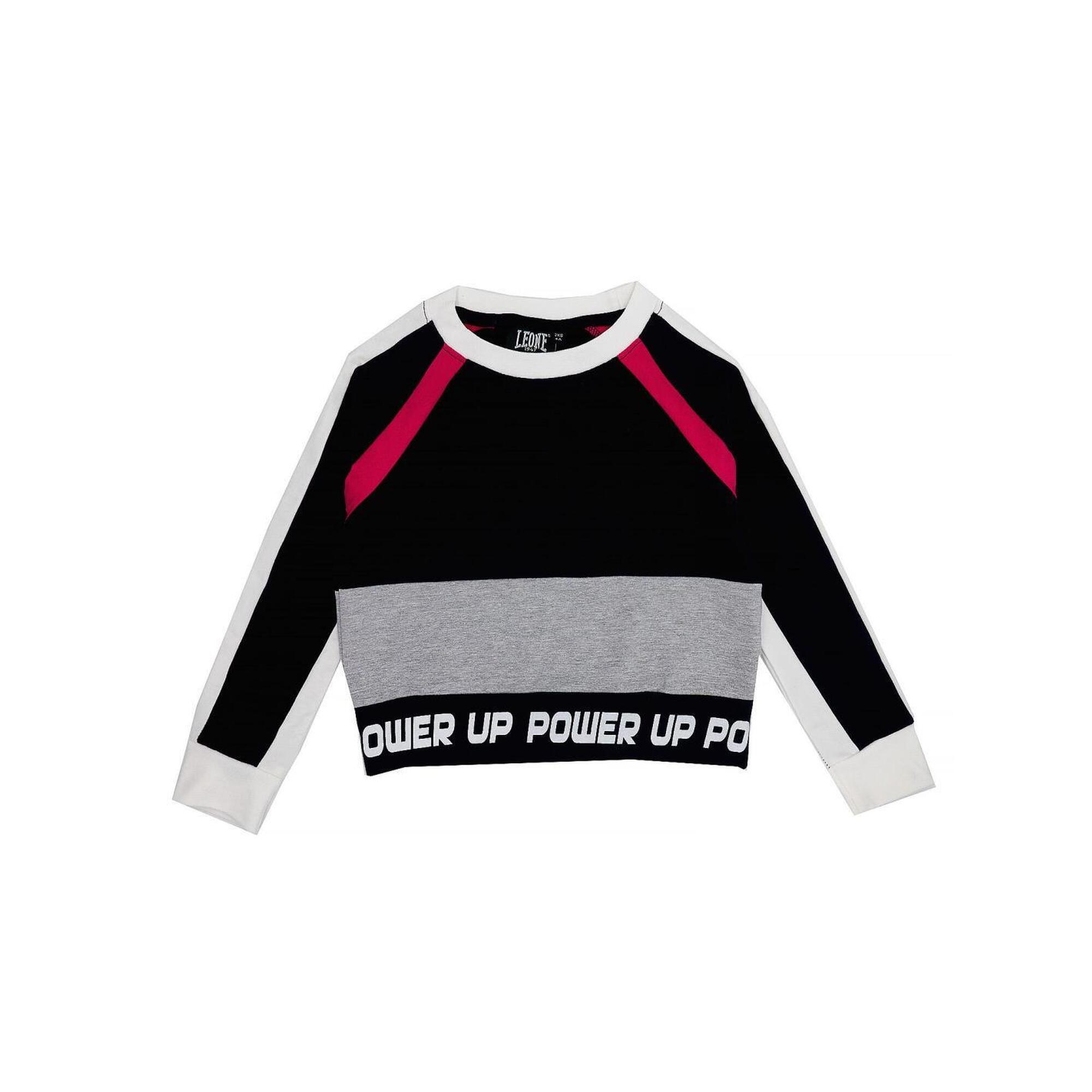 Neonowa bluza dziewczęca z okrągłym dekoltem