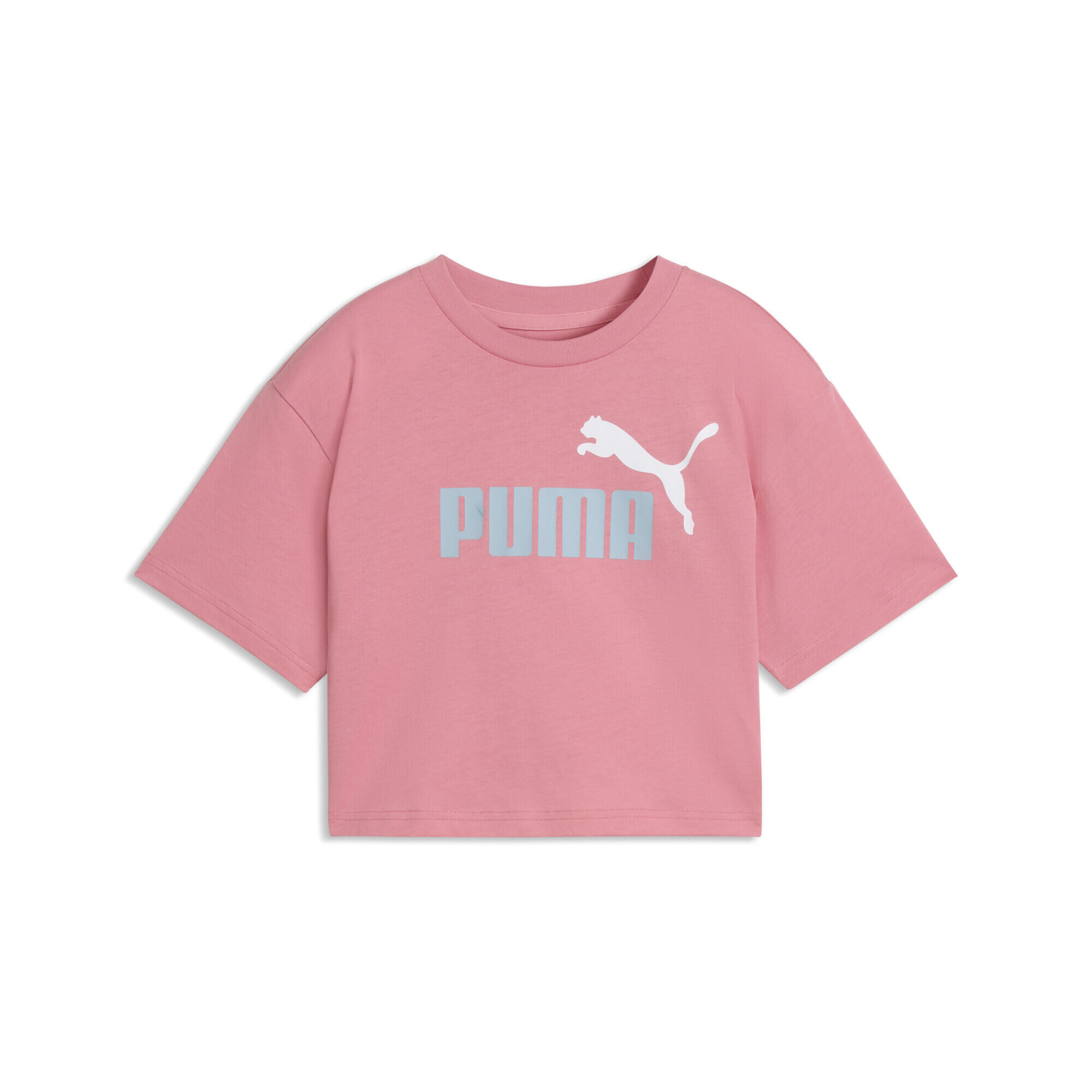 Młodzieżowa krótka koszulka Essentials 2 Colour z logo PUMA No. 1 PUMA