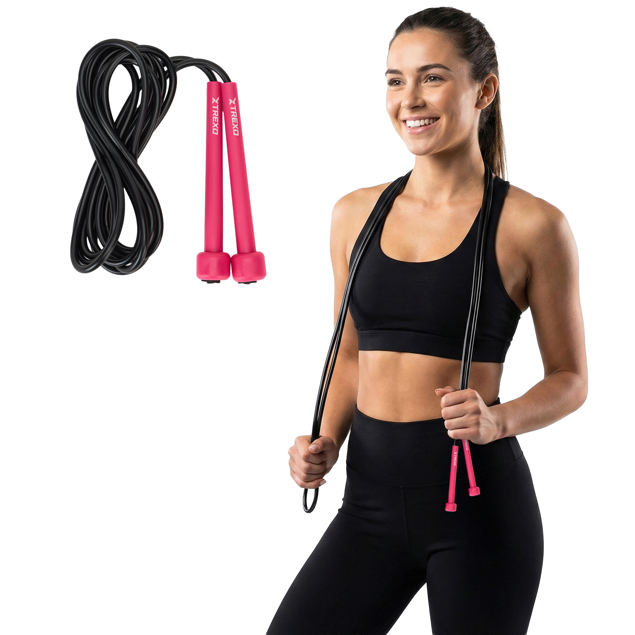 Skakanka XTREXO Basic różowy