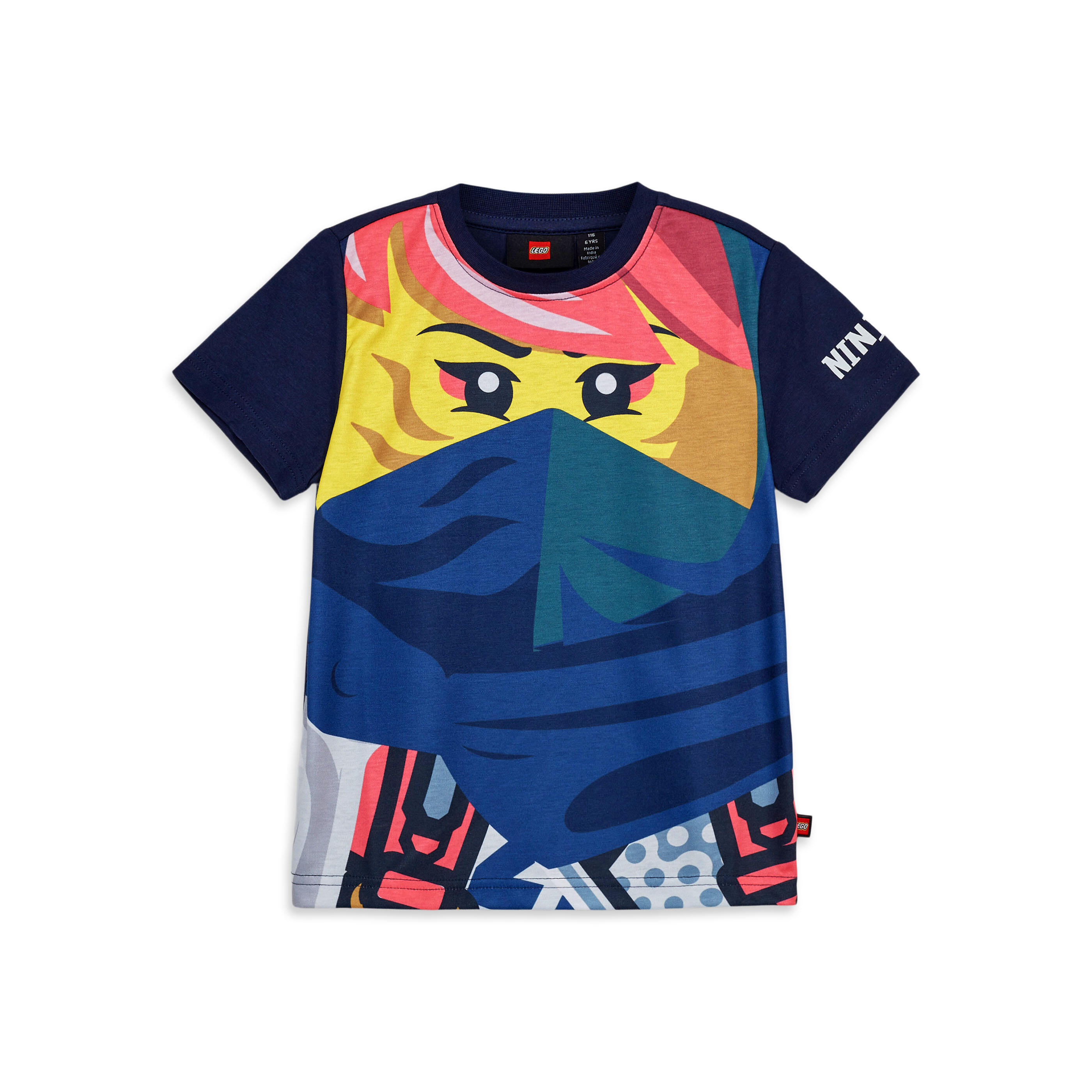 Koszulka dziecięca LEGO NINJAGO Tano 311 z bawełny organicznej, granatowa.