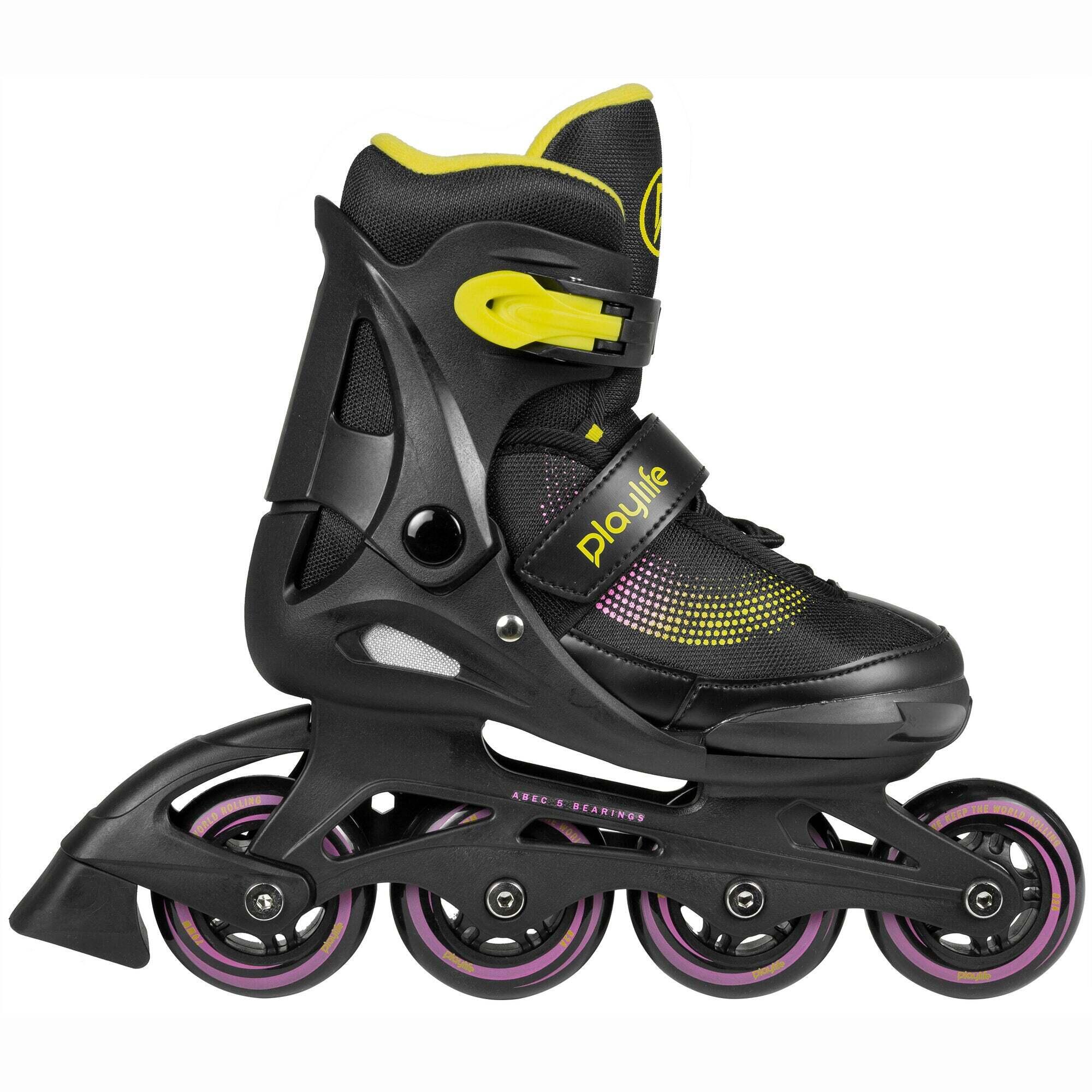 Rolki freeskate dla dzieci Playlife Joker Yellow Glow