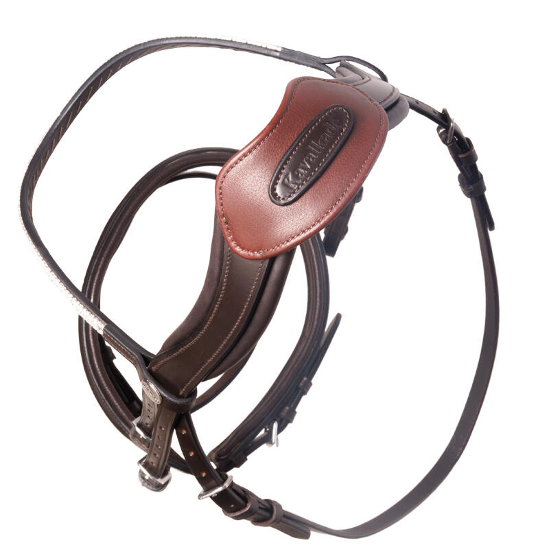 Wygodna głowica jeździecka dla koni otwarta z mostkiem Kavalkade Cre8 Malou