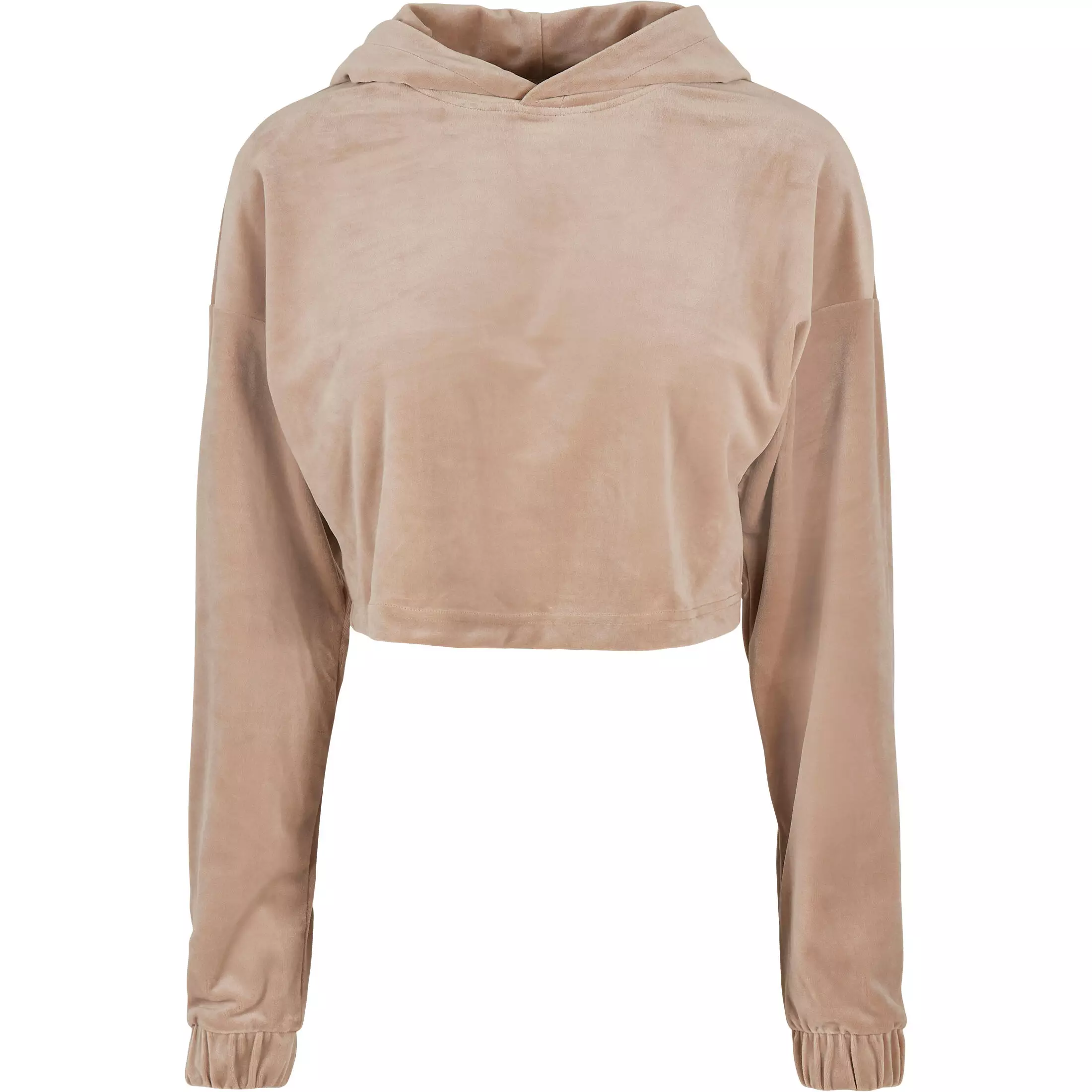Damska bluza z kapturem Urban Classics cropped aksamitna oversized (GT)