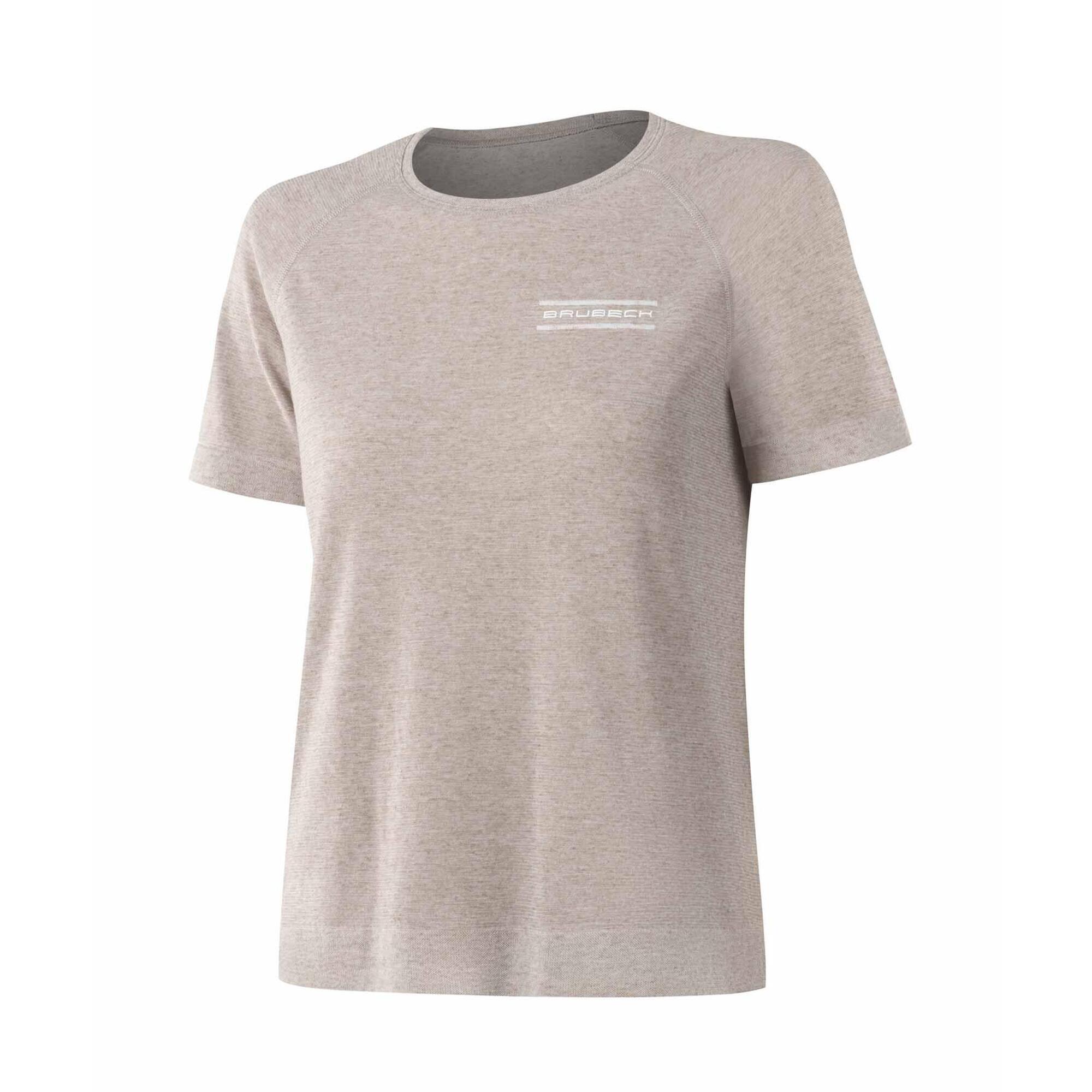 Koszulka damska z krótkim rękawem do spania z lnem Brubeck COMFORT NIGHT