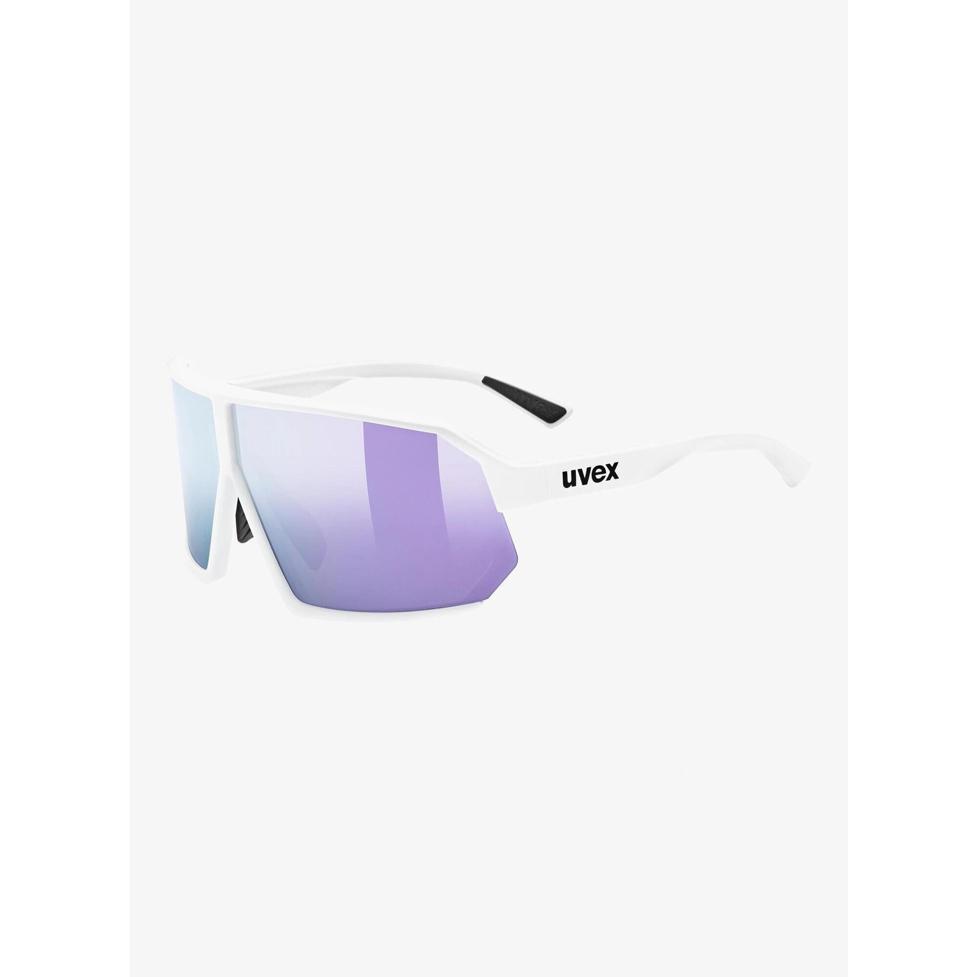 Okulary przeciwsłoneczne Uvex Sportstyle 237 - white matt/mirror lavender