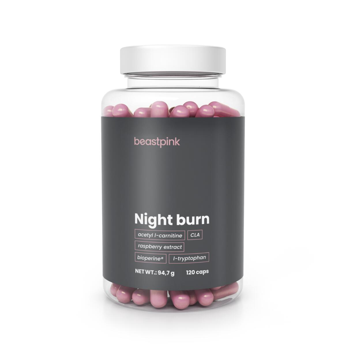 Spalacz tłuszczu BeastPink Night Burn 120 kapsułek