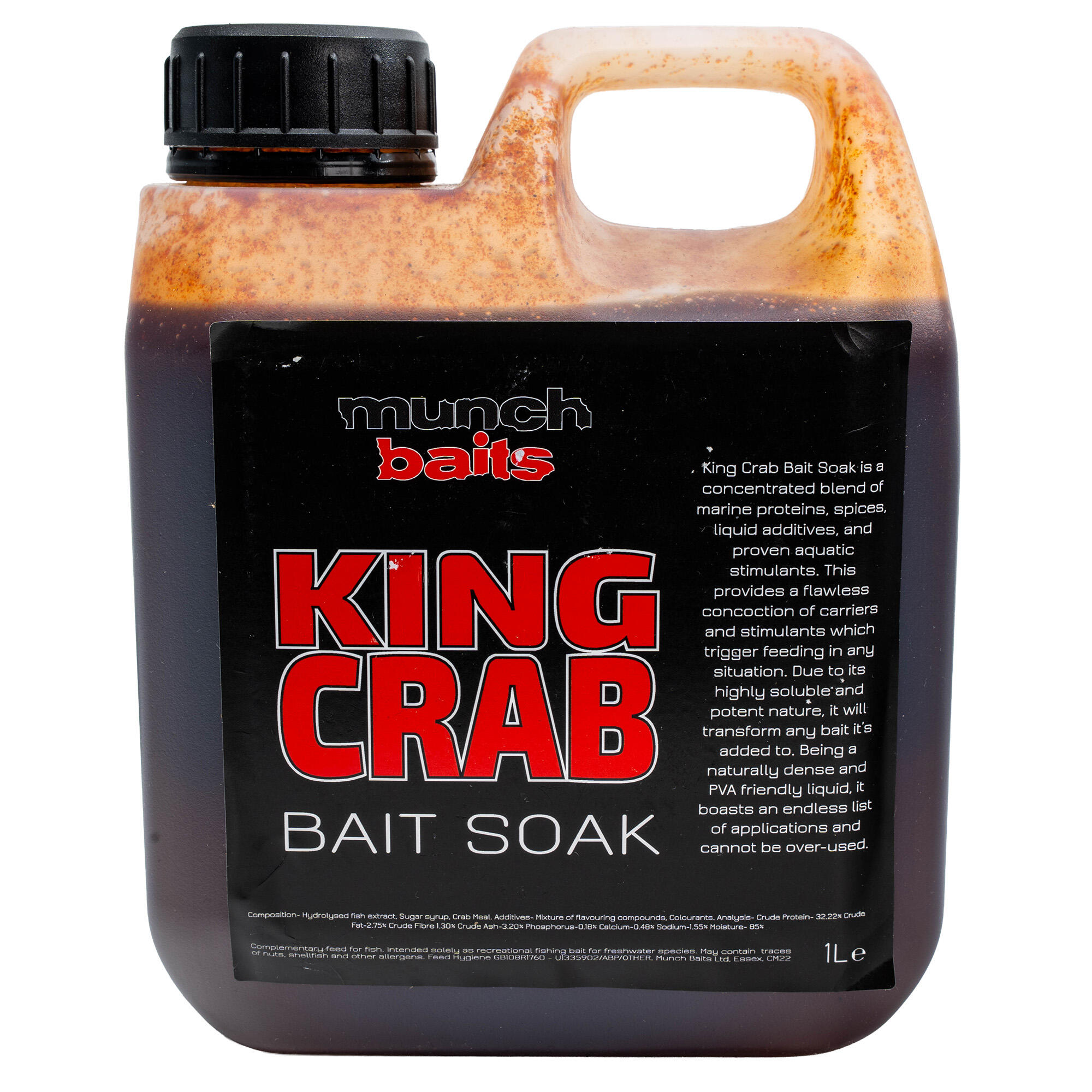 Liquid Dodatek Do Zanęt Przynęt Munch Baits Soak King Crab Bait 1L