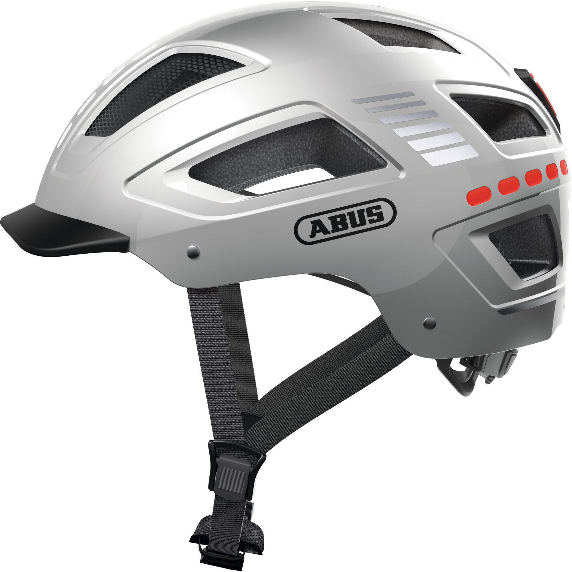 Kask rowerowy „Hyban 2.0 LED” srebrny