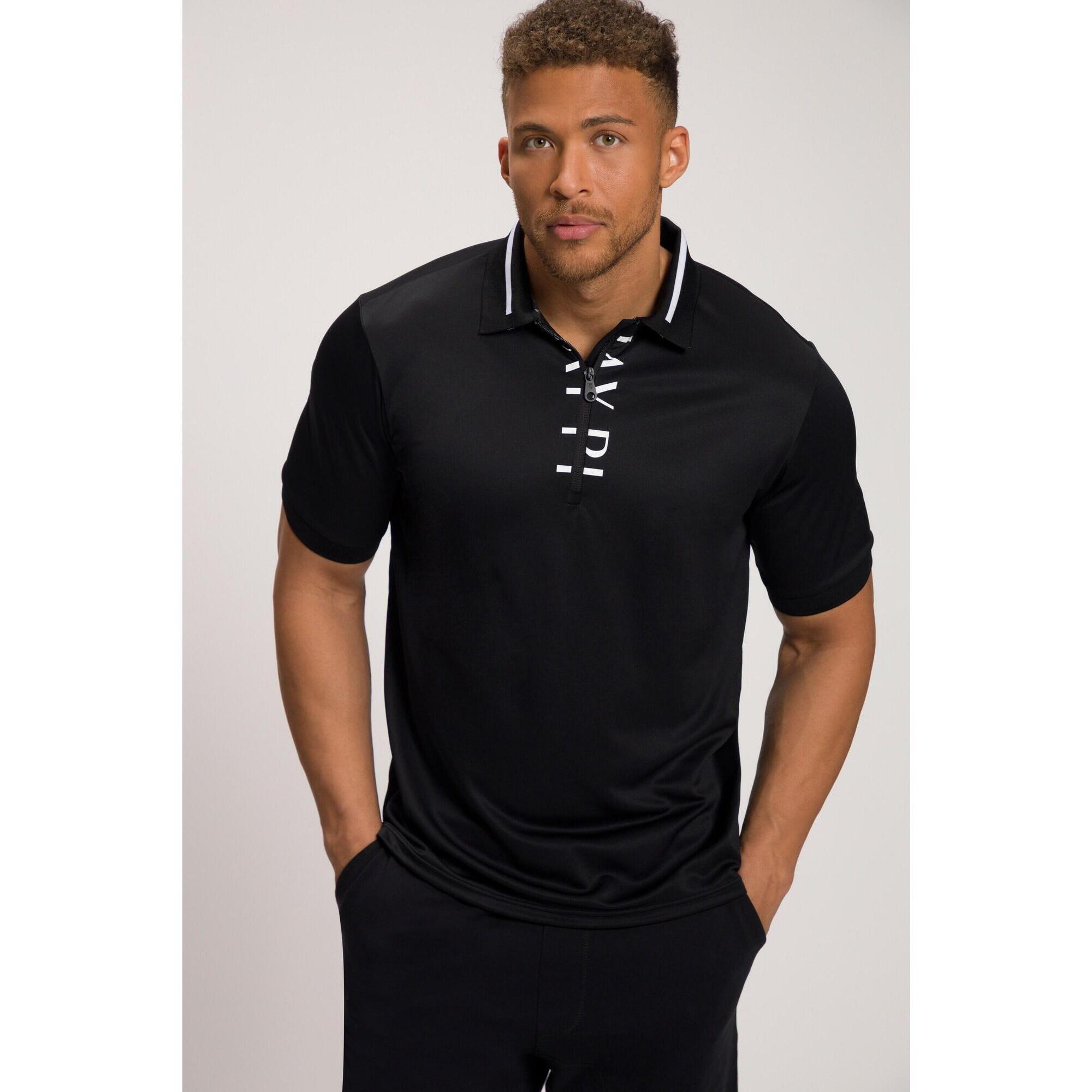 Męska Koszulka polo Odzież golfowa suwak krótki rękaw kontrastowe detale