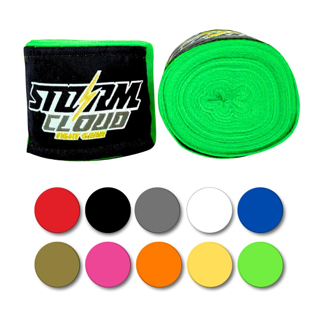 Bandaże owijki bokserskie MMA MMA elastyczne StormCloud HW 1 Zielony neon