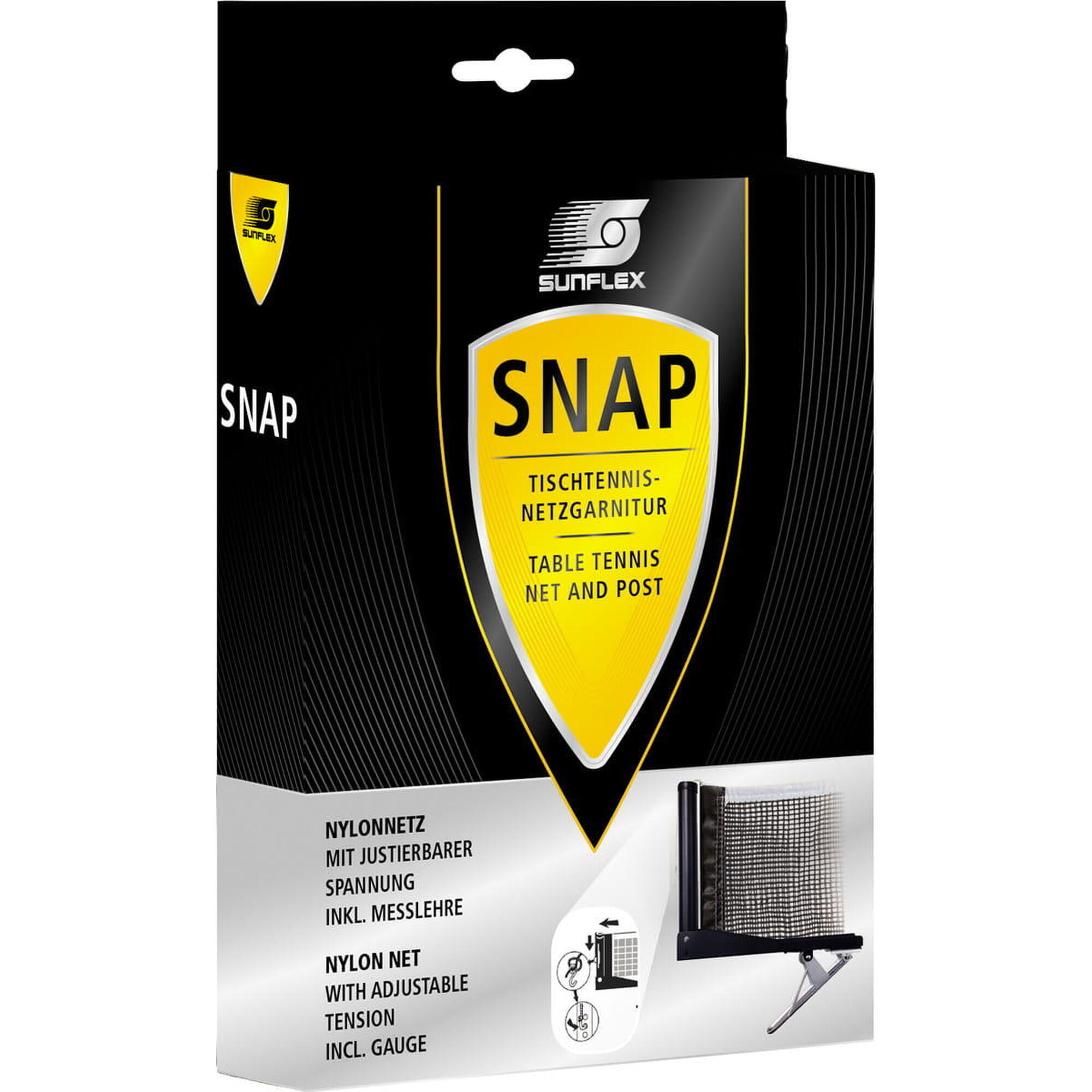 Siatka do tenisa stołowego z uchwytami SUNFLEX SNAP 20246