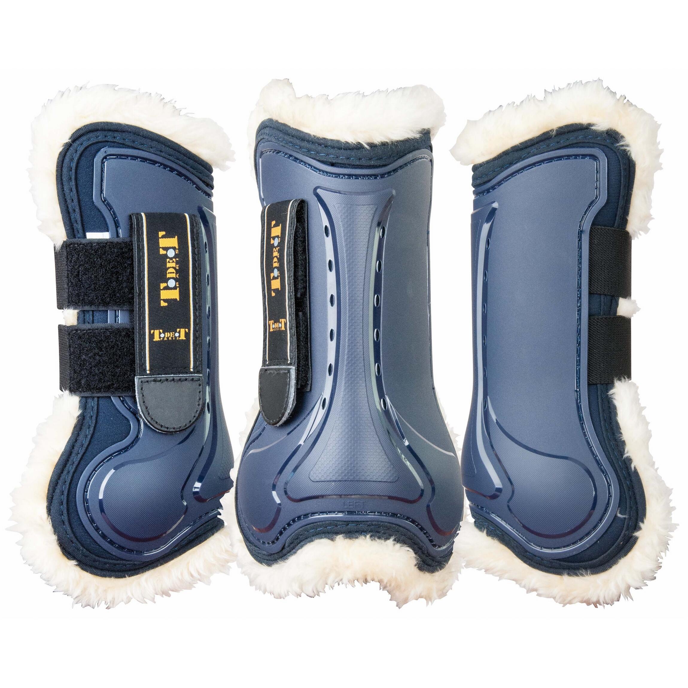 Buty z otwartym przodem z owczej skóry T de T Design