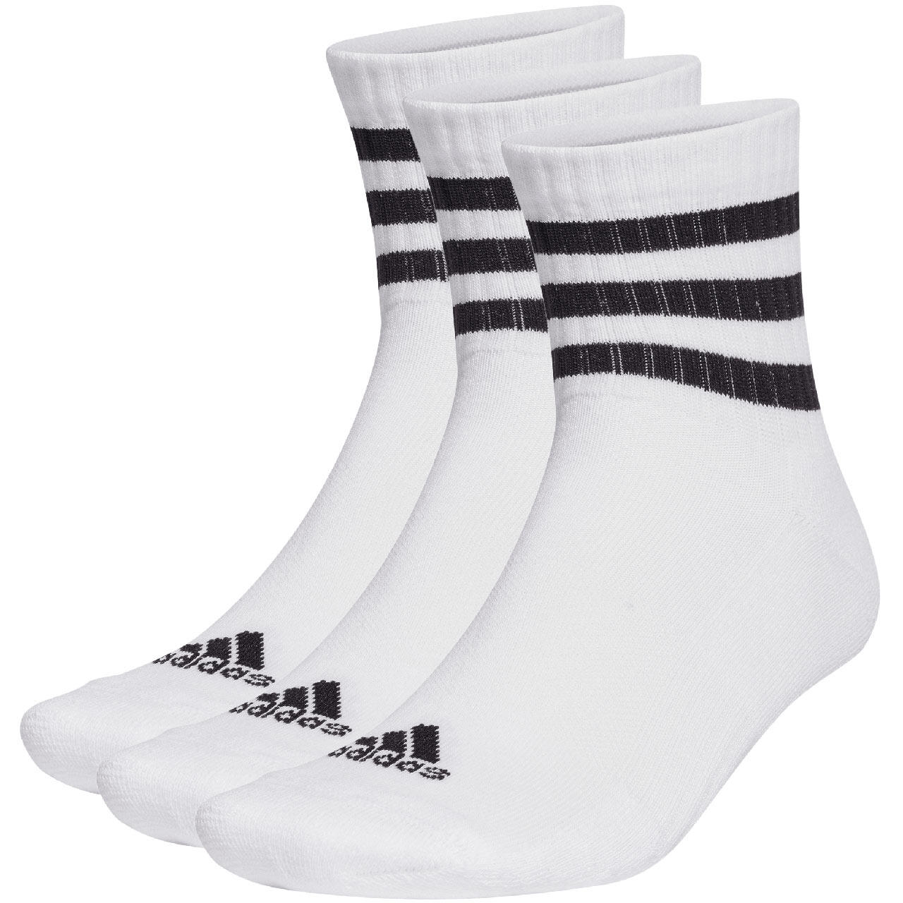 Skarpety adidas 3-Stripes Cushioned Sportswear Mid-Cut Socks 3P