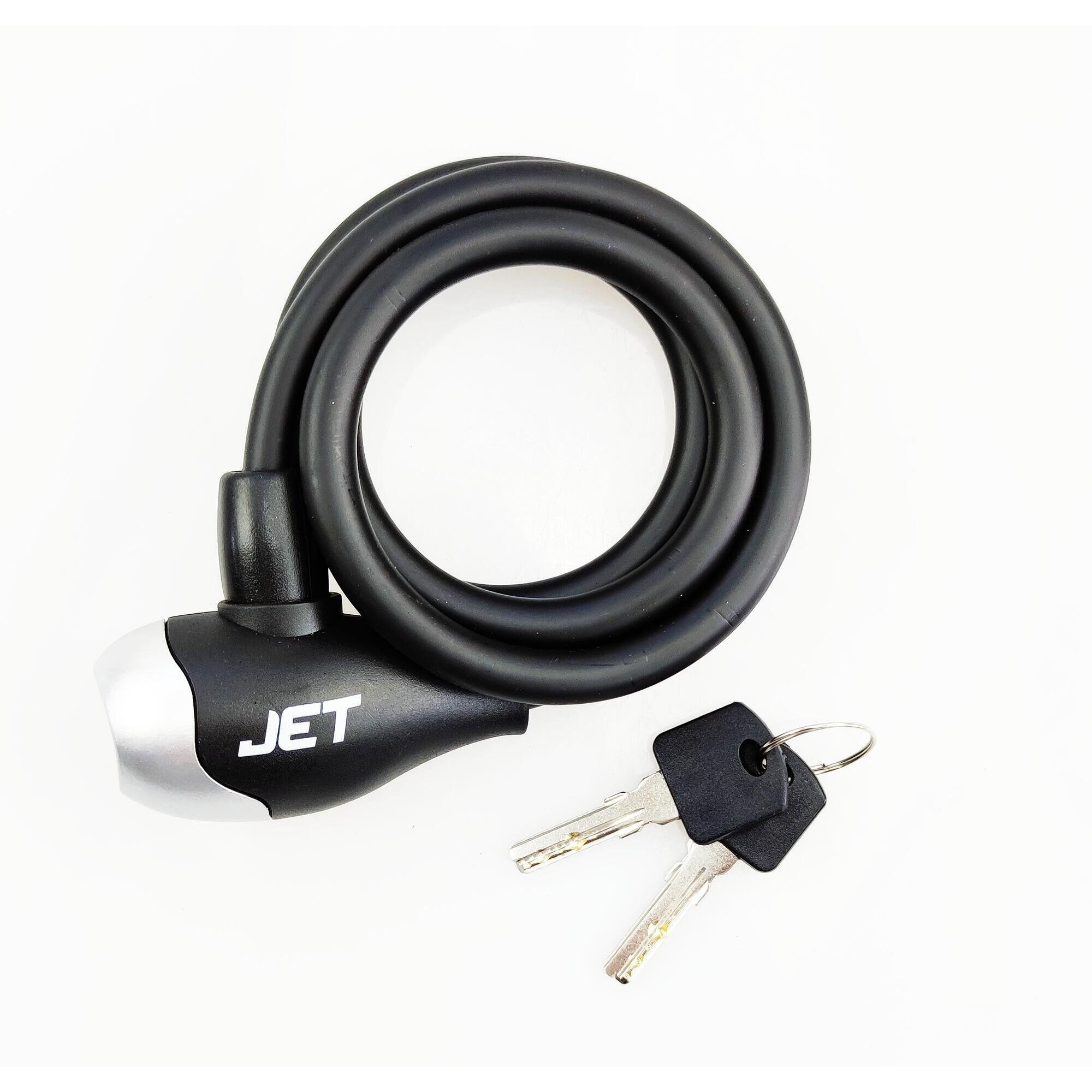Zapięcie rowerowe na kluczyk Jet CZARNE 10x1000mm