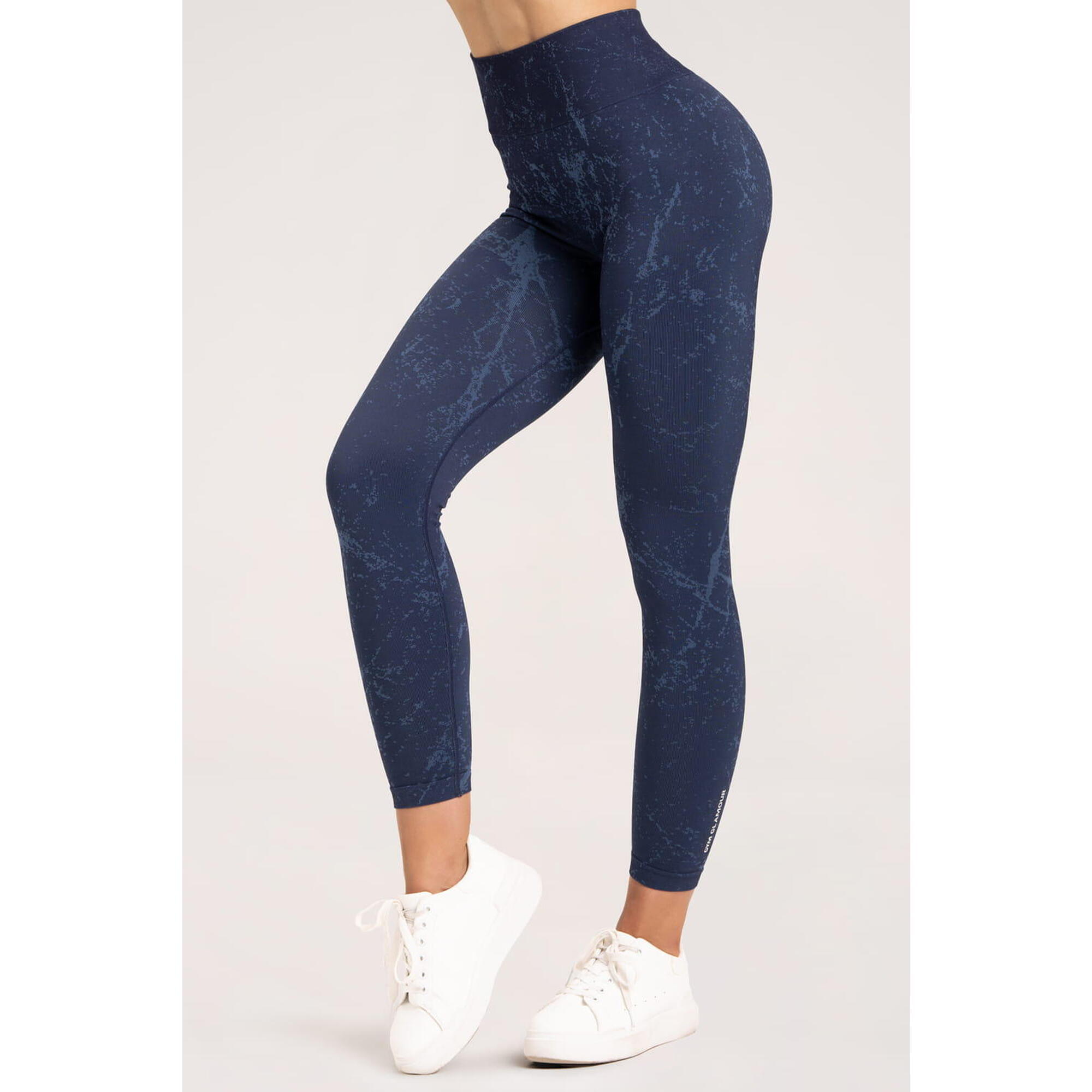 Legginsy fitness damskie Gym Glamour marble