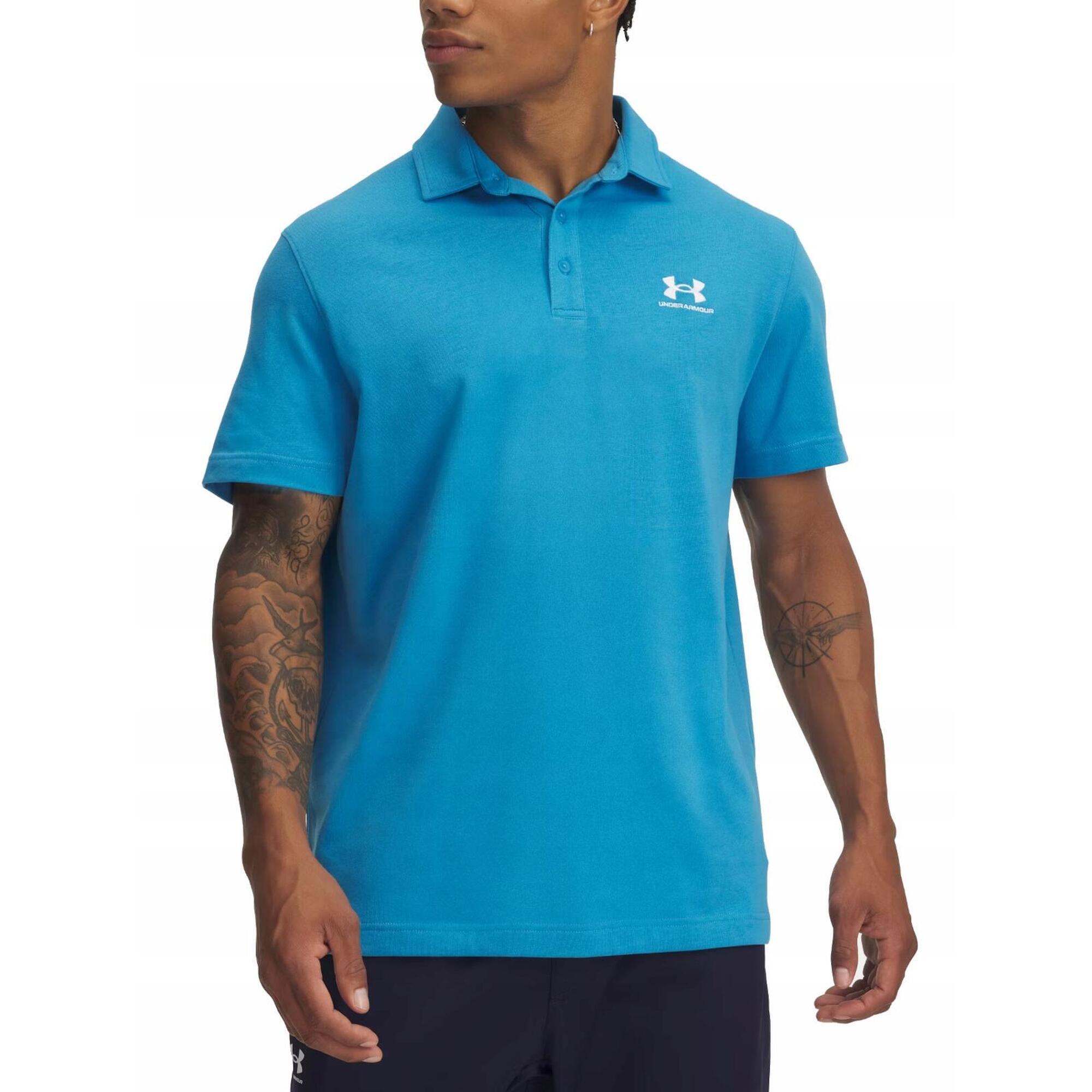 Koszulka polo na co dzień męska UNDER ARMOUR z kołnierzykiem bawełna
