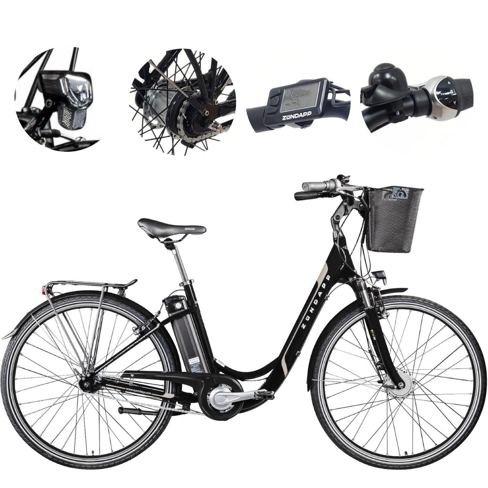 Rower Elektryczny Damski Miejski 28" 250W Alu Nexus 7 Kontra 10,4AH LCD