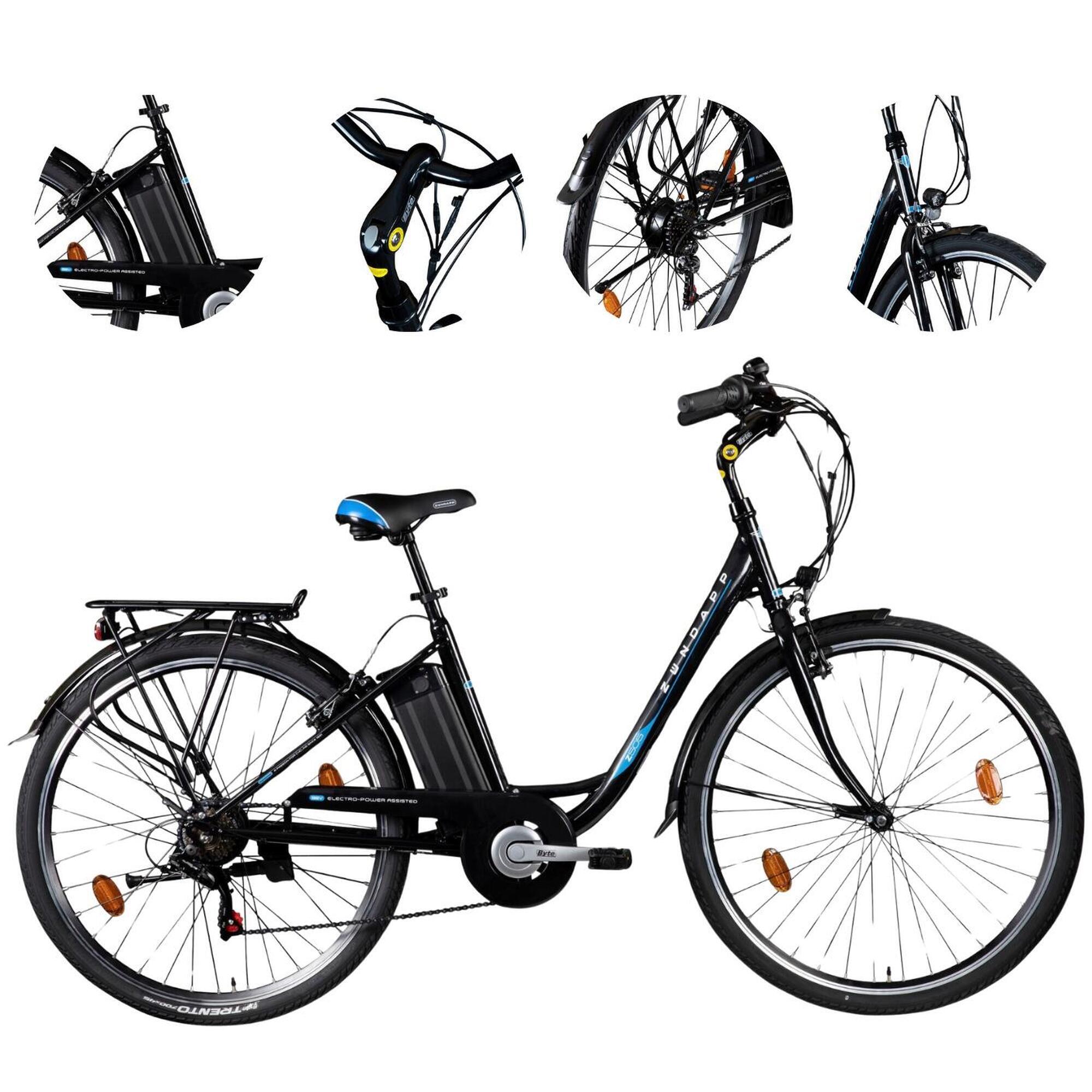 Rower elektryczny Zundapp rama 17 cali stal koło 26 czarny