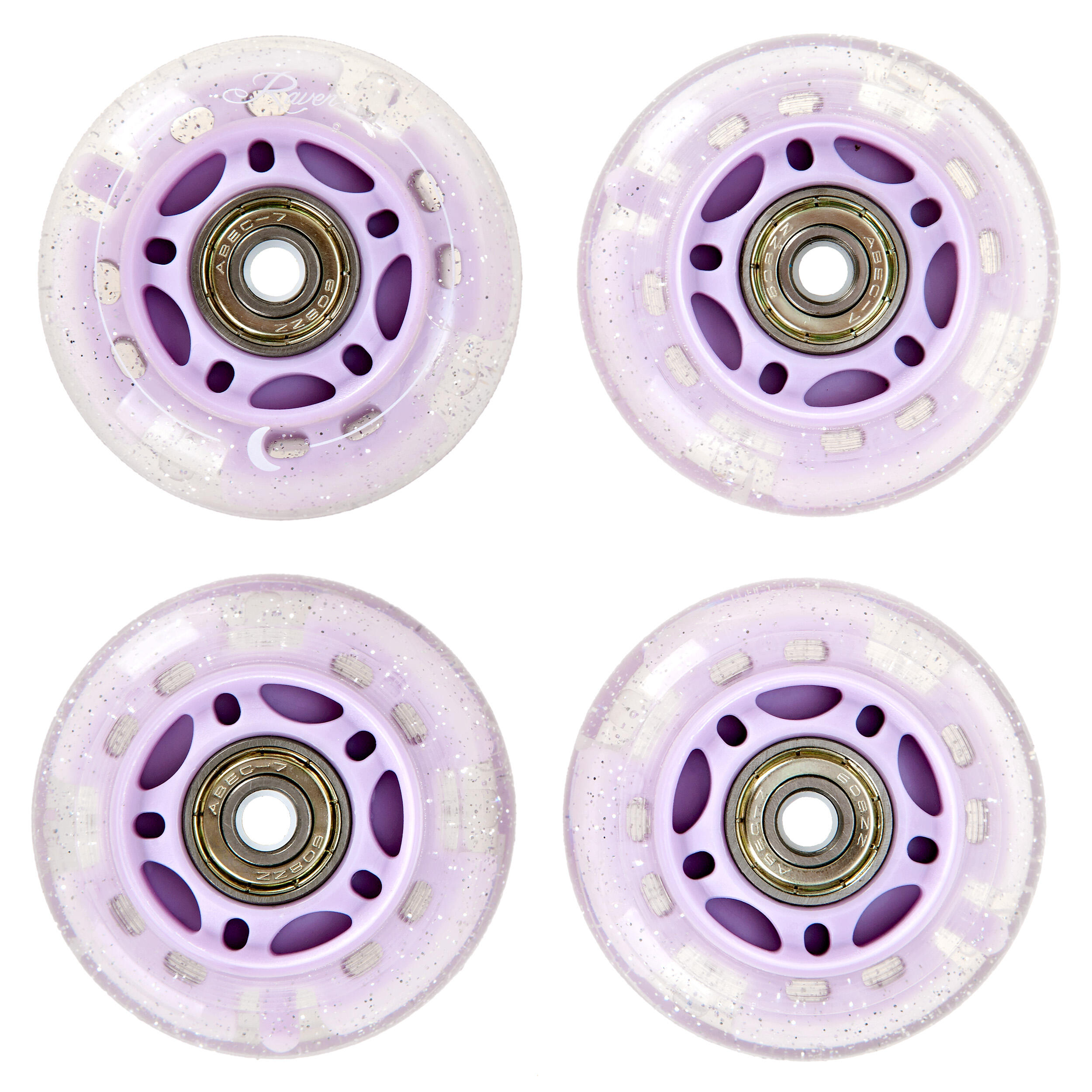 4x Świecące kółka LED + łożyska do rolek Raven Etta PU