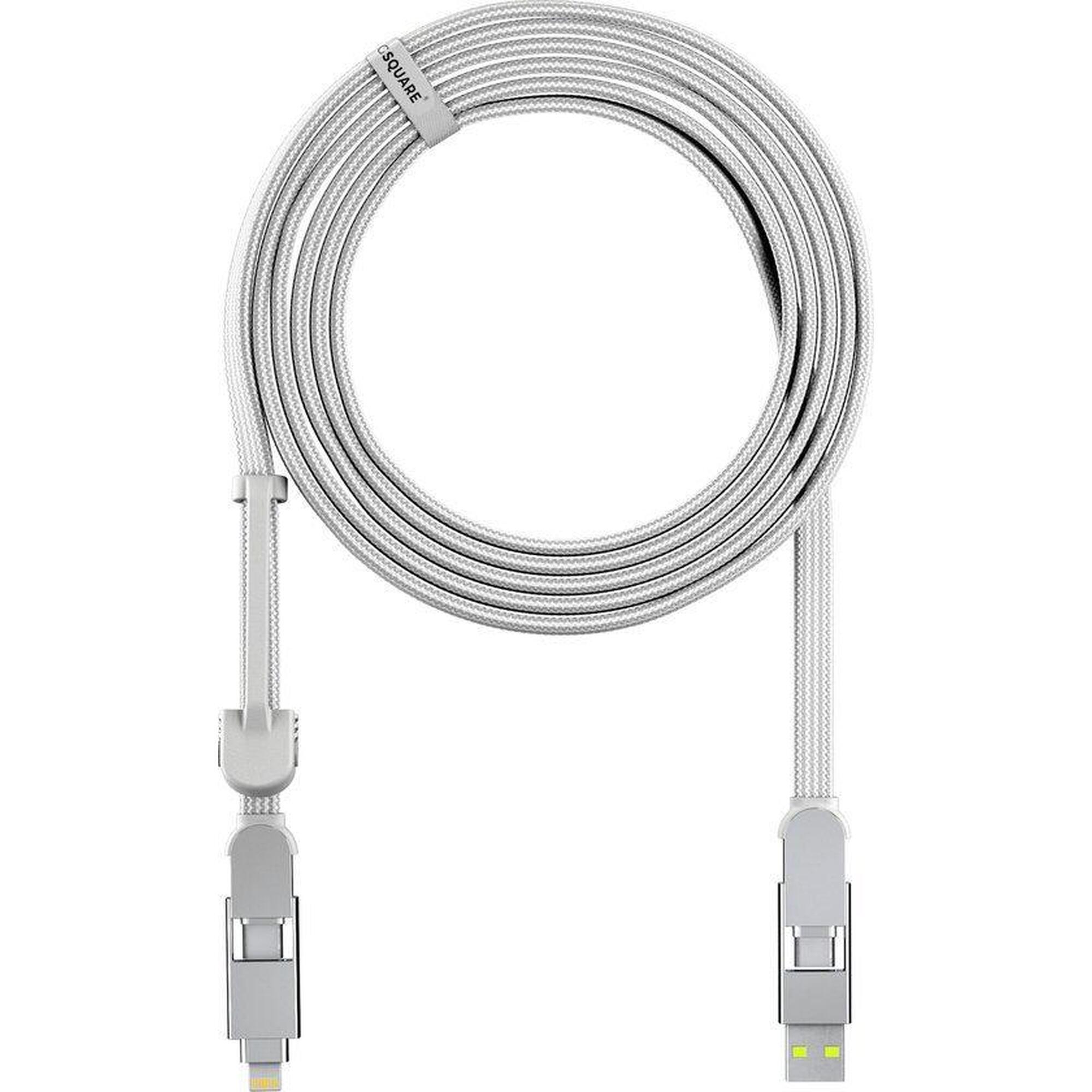 Uniwersalny kabel do ładowania iPhone, Samsung inCharge XL 3m USB, USB-C