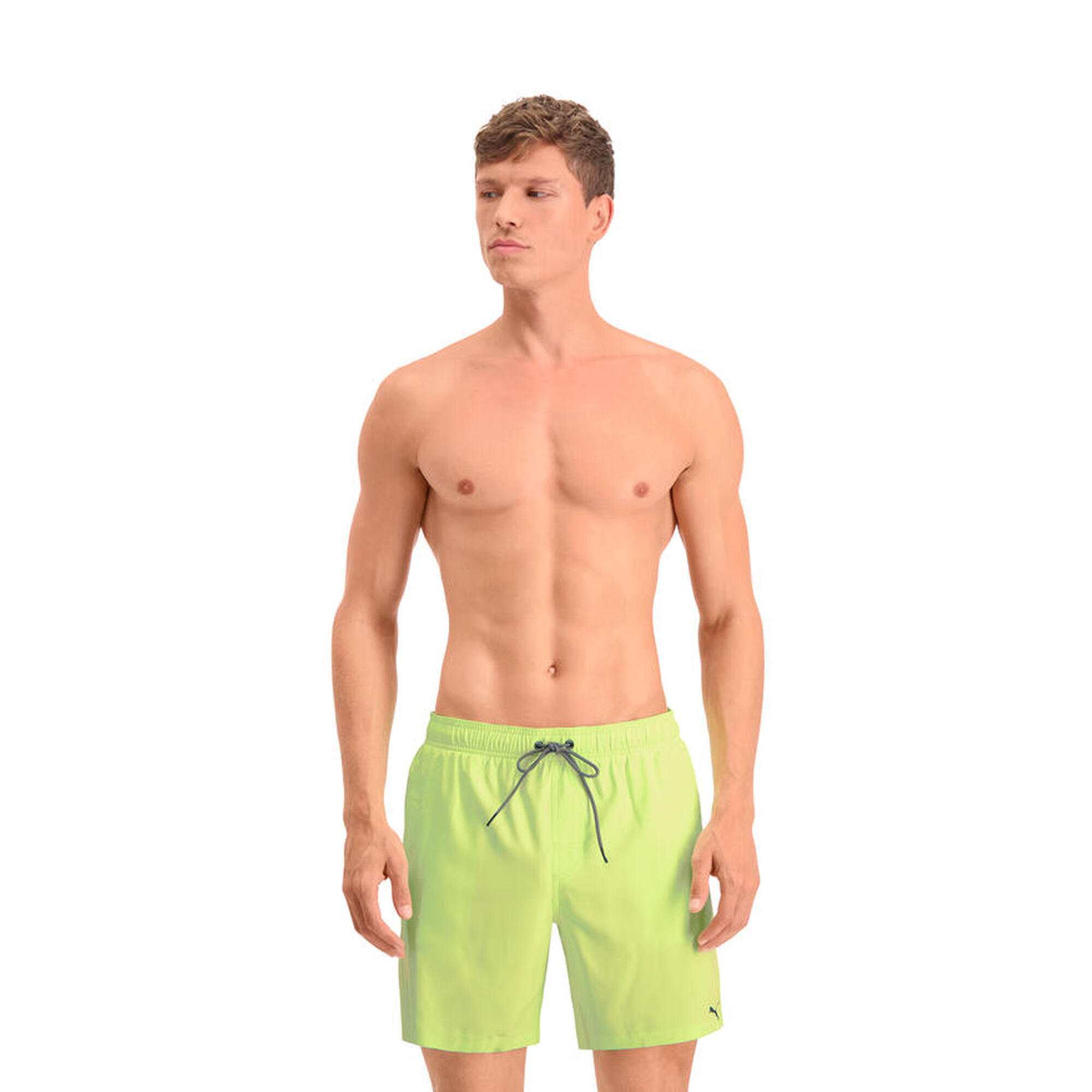 Męskie kąpielówki Puma, średniej długości, Fizzy Yellow