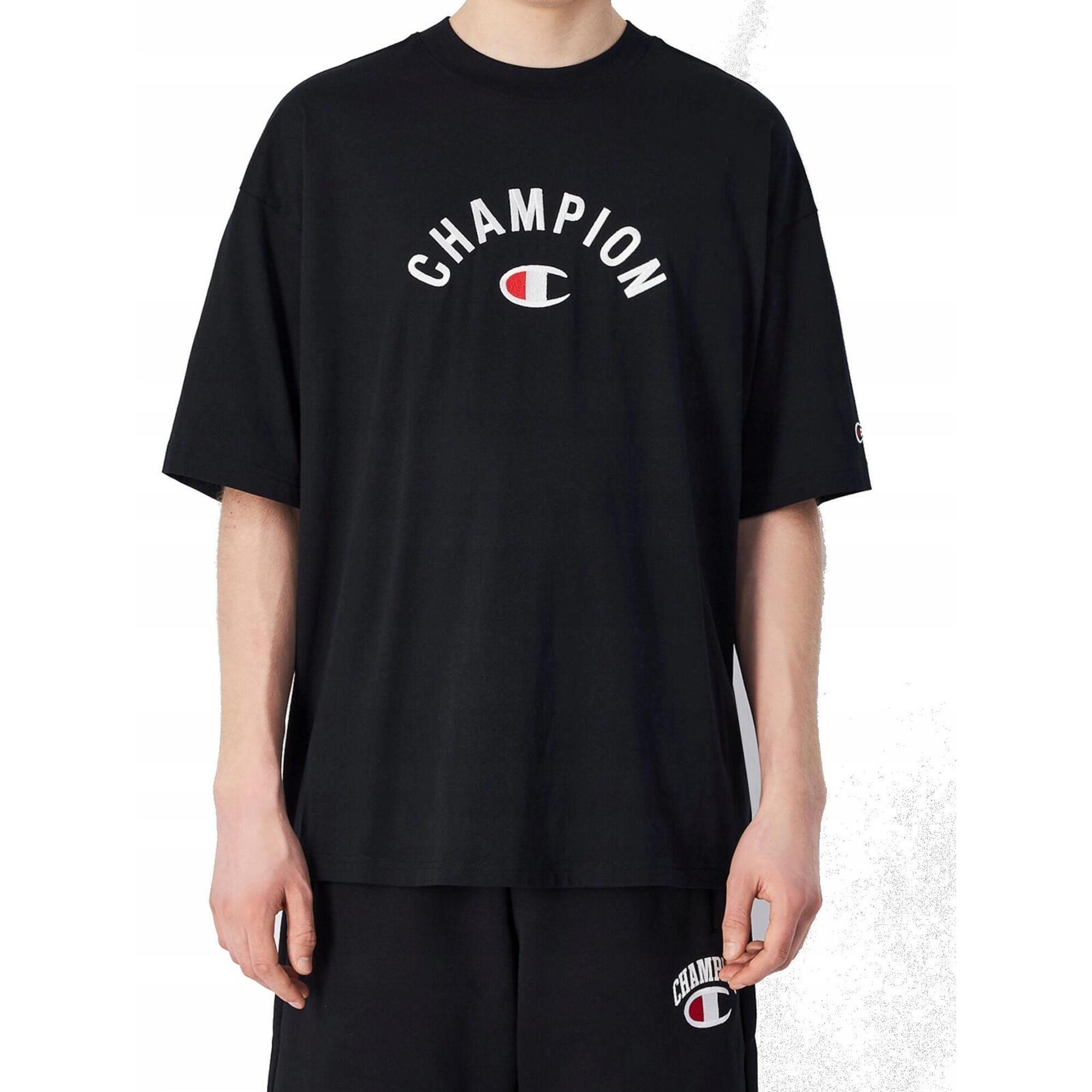 KOSZULKA męska CHAMPION 220798-KK001 bawełna czarny sportowy L