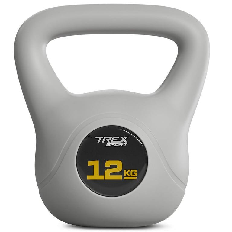 Kettlebell winylowy treningowy Trex Sport szeroki uchwyt odważnik 12kg