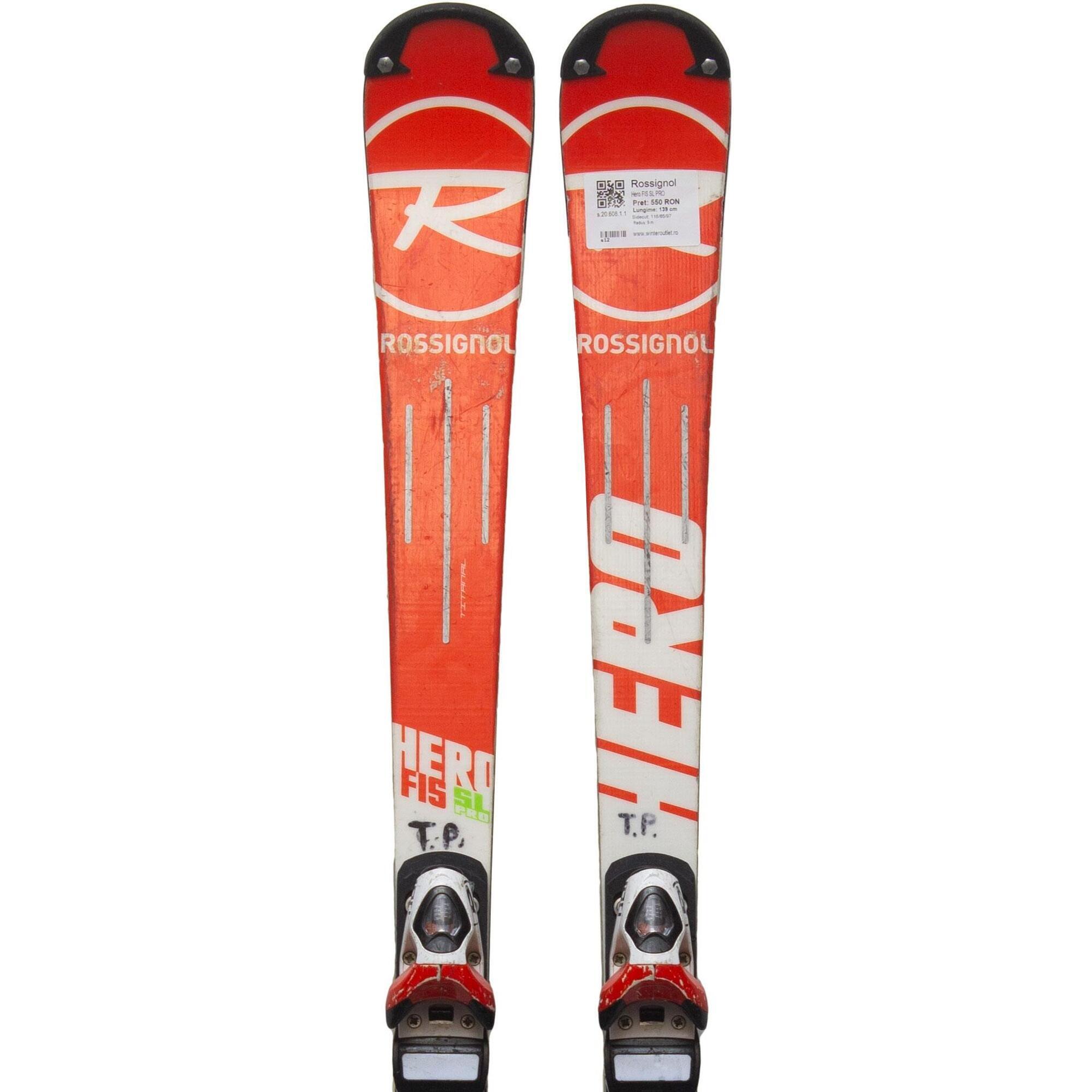 Second Life- Narty ROSSIGNOL Hero FIS SL PRO, 132 cm- Stan dobry