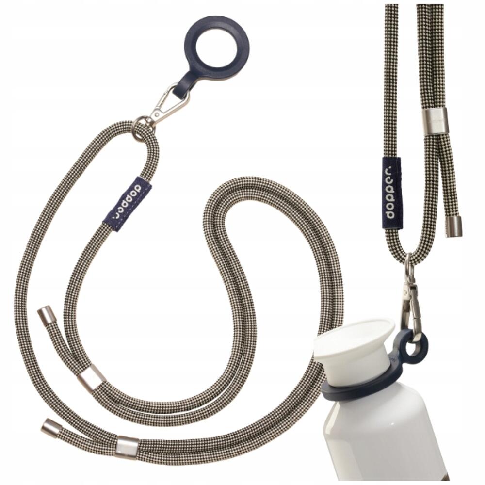 Pasek Dopper Cord czarny do butelki regulowany eko linka uchwyt crossbody