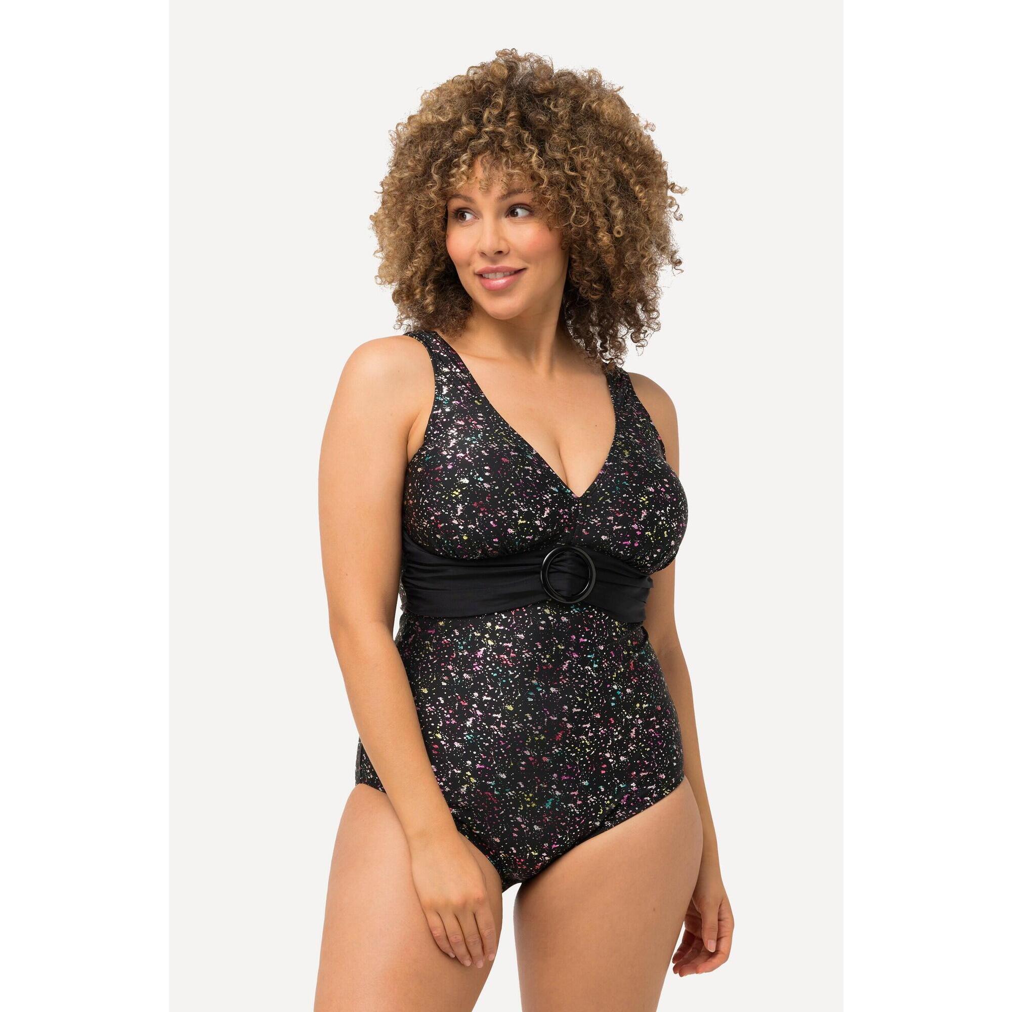 Damskie Strój kąpielowy metaliczne kropki miękkie miseczki ozdobne kółko